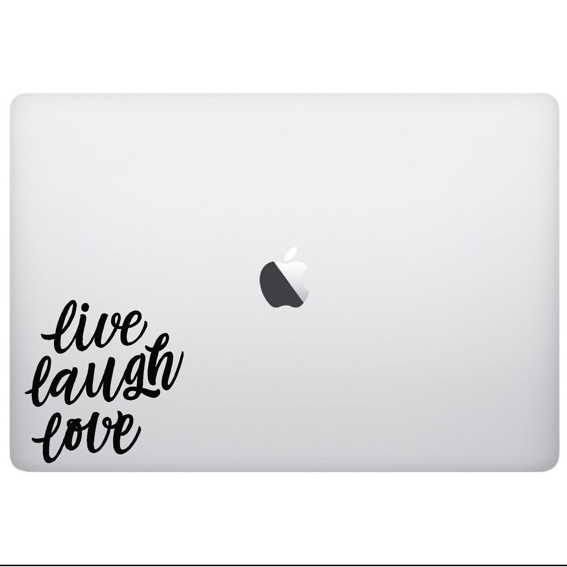 Laptop Sticker Decal - Live Laugh Love - Matte Black Skins Stickers