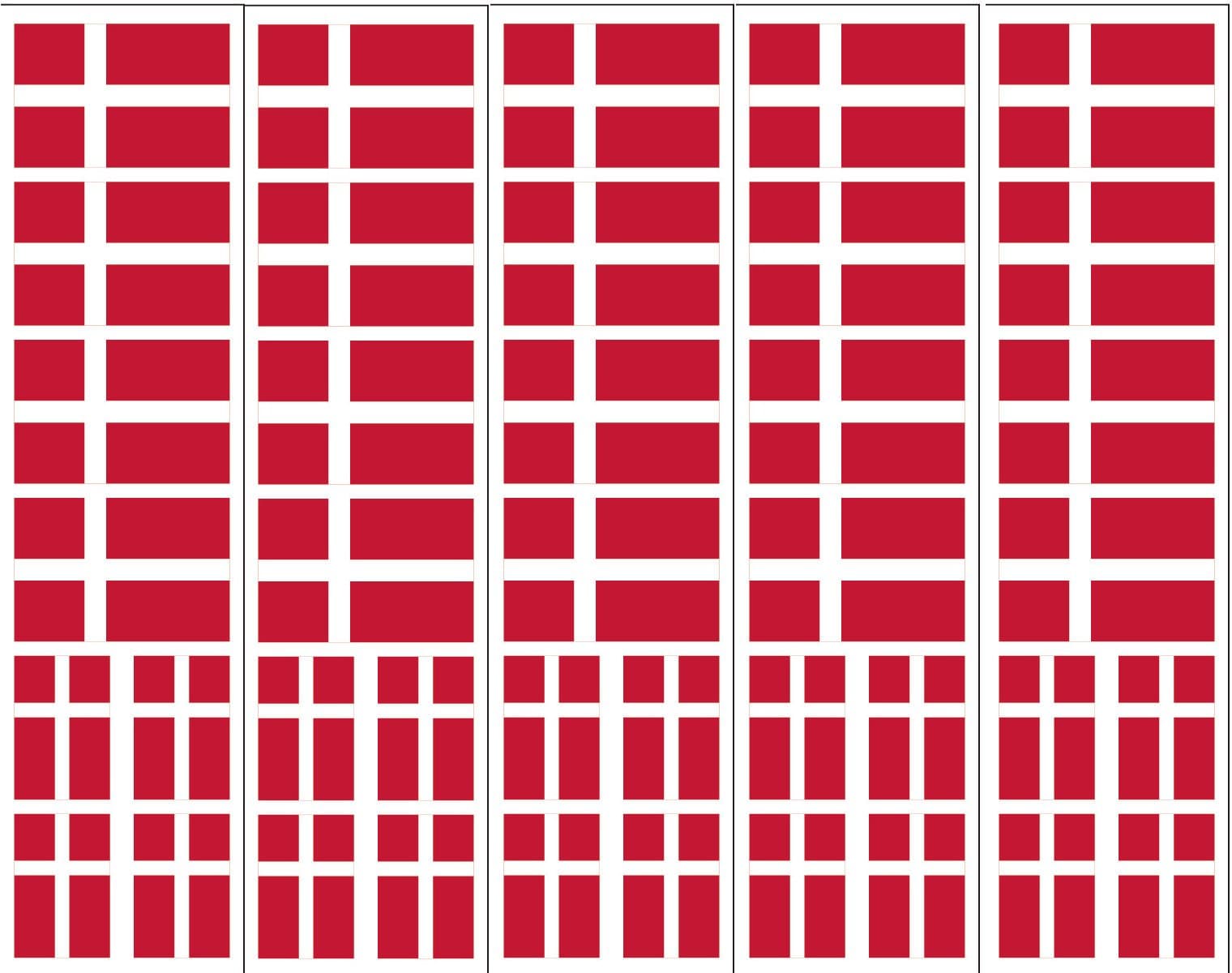 40 Removable Stickers: Denmark Flag, Danish Party Favors, Decals