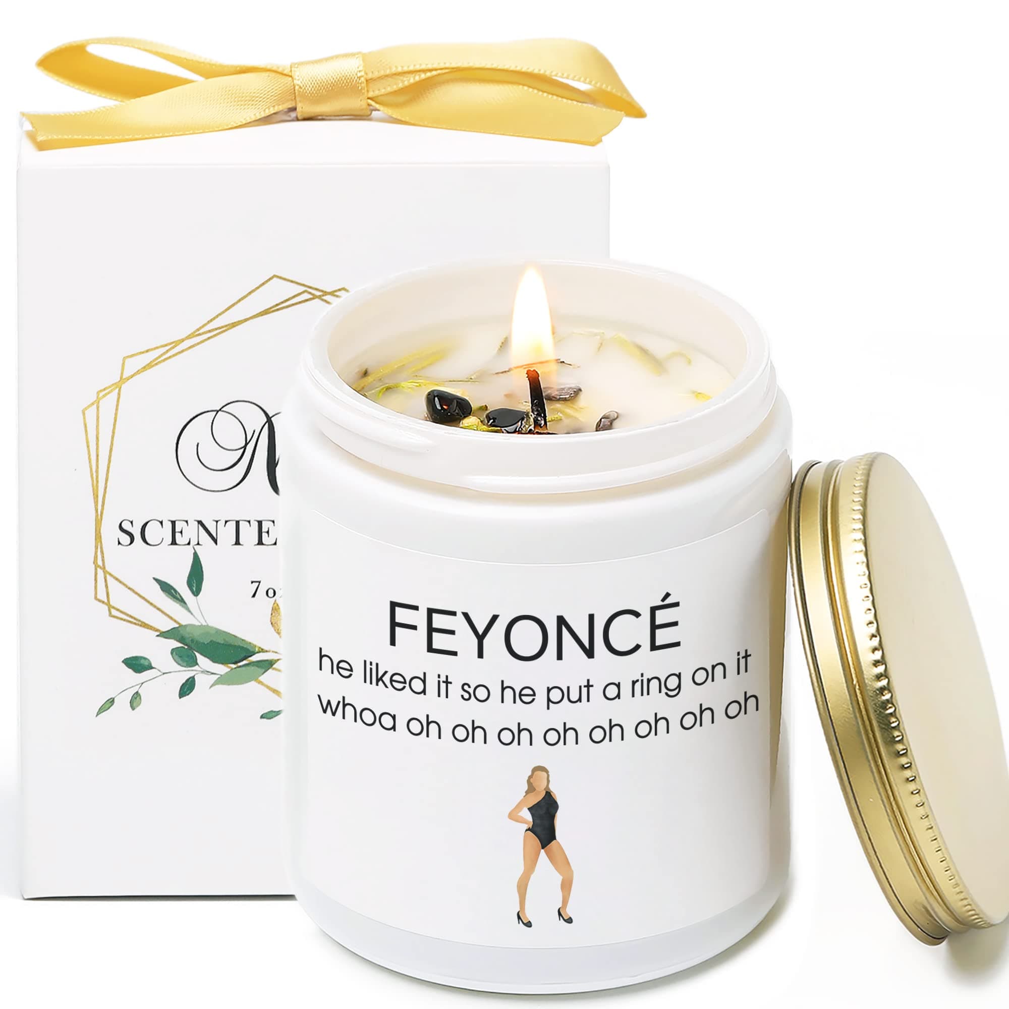 Funny Feyonce Scented Soy Candle - Unique Engagement Gifts for Her, Bridal Shower & Bachelorette Party Favors - Funny Fiance Presents, Wedding Humor Decor - 7oz Lavender