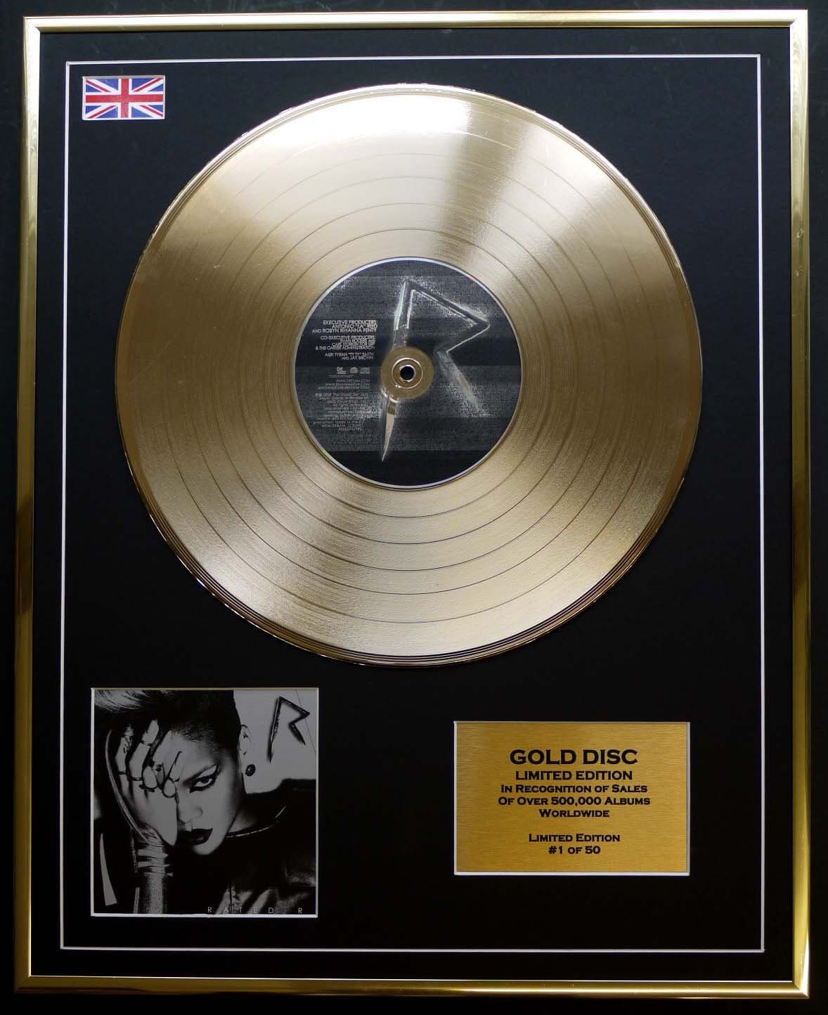 RIHANNA/Cd Gold Disc Record Limited Edition/RATED R