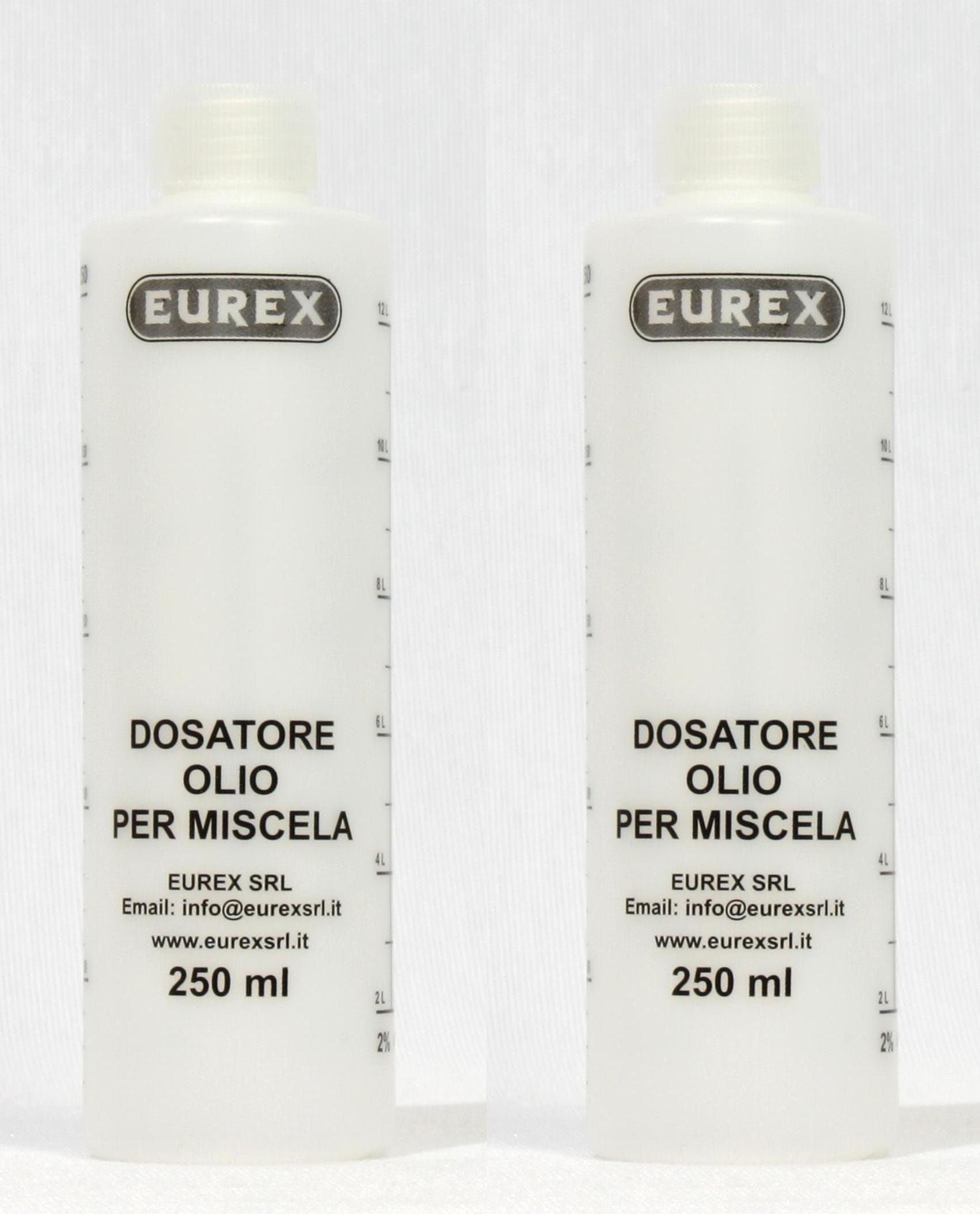 No. 2 Oil for mixture 250 ml with measuring cap, Scale and Percentages 2 – 4% 2.5 – 5% 3 – 6%