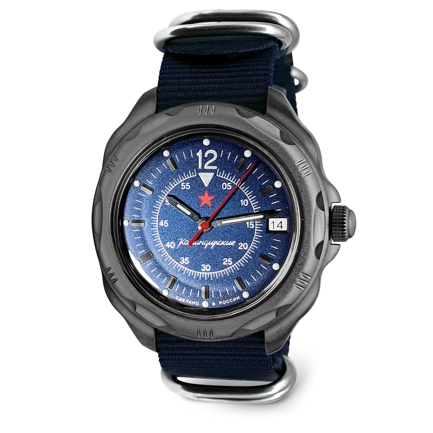 VOSTOK| Komandirskie 211398 216398 Mechanical Wrist Watch, 216398 blue, military