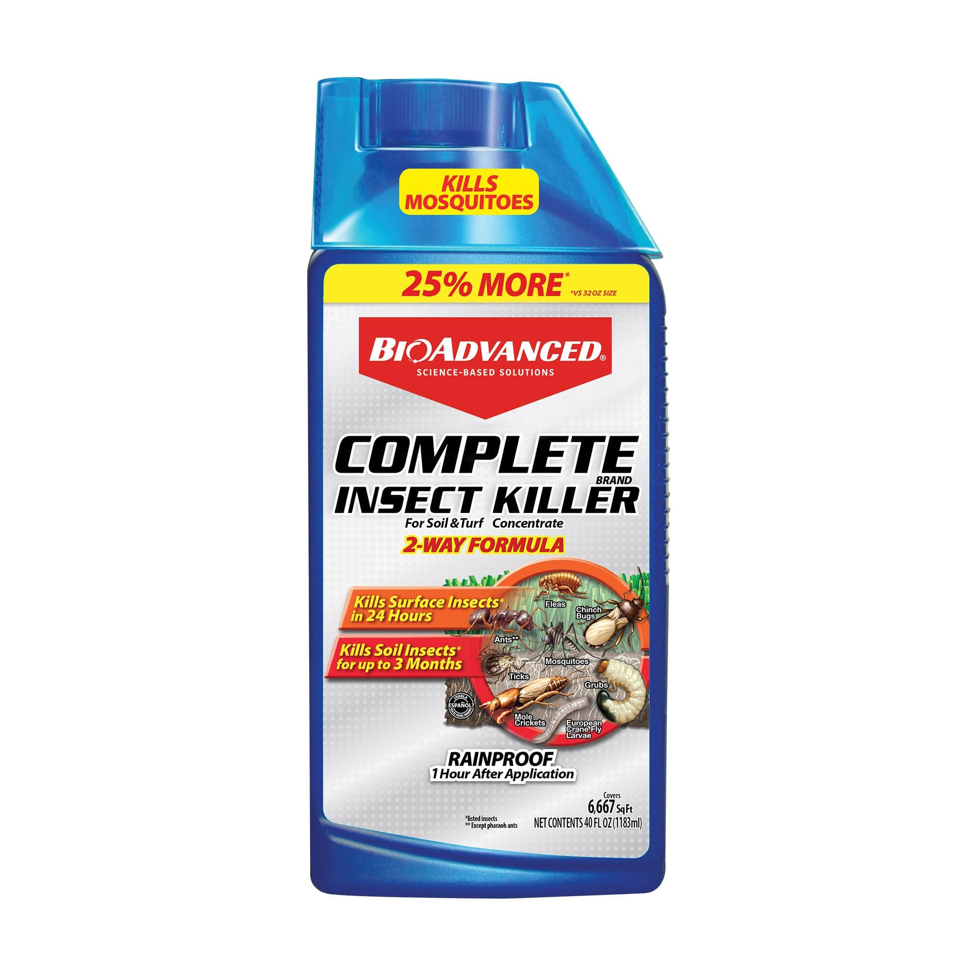BioAdvanced Complete Brand Insect Killer for Soil and Turf, Concentrate, 40 oz, Outdoor Ant Killer