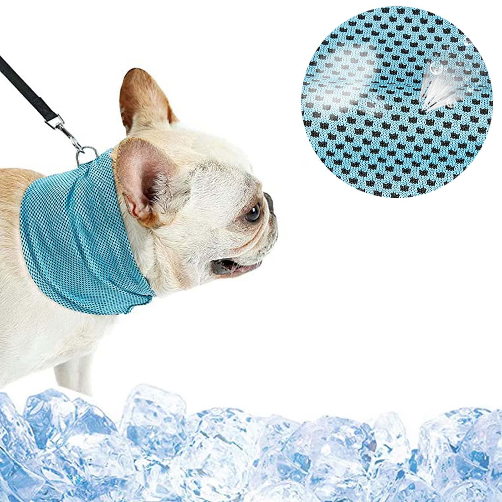 gishaneCooling Collar for Dogs, Instant Dog Ice Bandana Dog Cooling Vest Breathable Summer Chill Out Dog Bandana Dog Cooling Scarf Ice Towel Pet Cooling Bandana for Dogs and Cats M