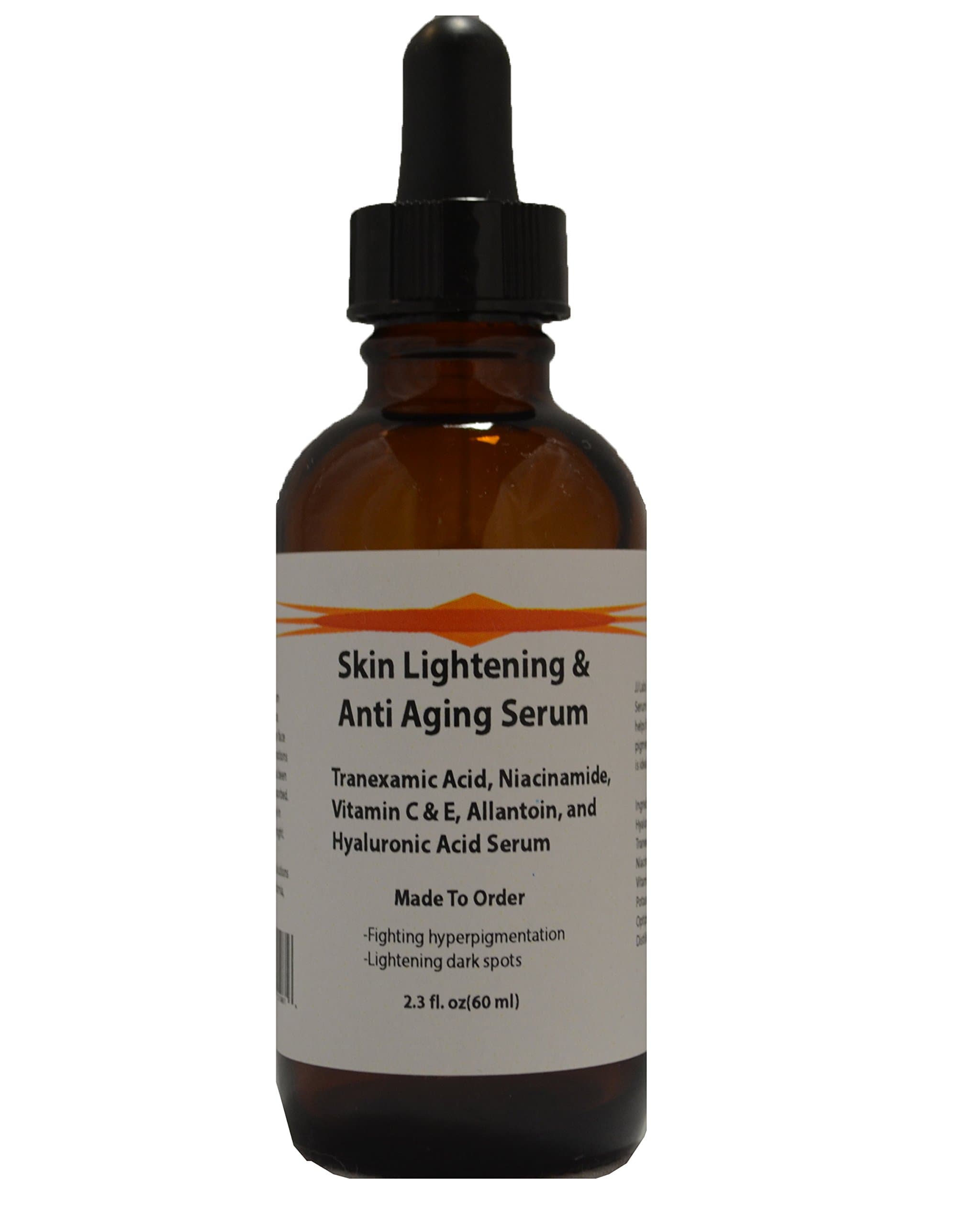 Skin Lightening & Anti Aging Serum w/Tranexamic Acid, B3, Allantoin, and Hyaluronic Acid (2.3oz)