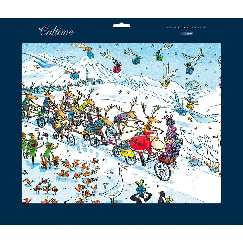 CaltimeTraditional Advent Calendar, Christmas Race with Envelope