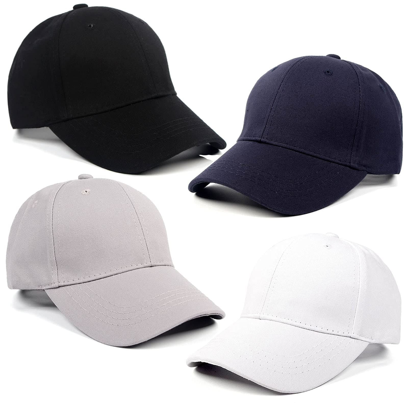 4 Pieces Toddler Baseball Hat Kid Baseball Cap Washed Cotton Adjustable Caps Hats for Boys Girls
