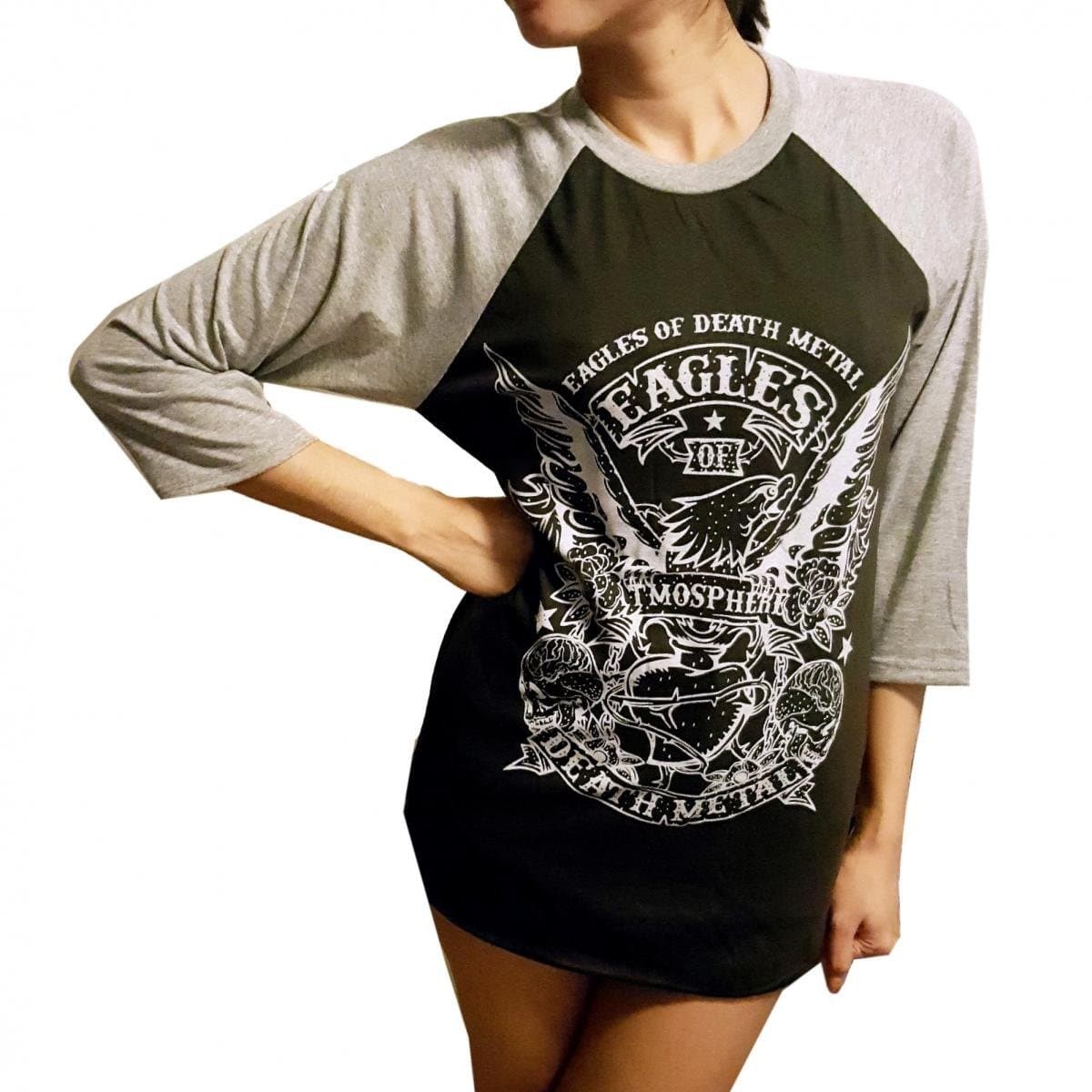 Jigg And Roll Unisex Eagles of Death Metal T Shirt Rock Band 3/4 Sleeve Baseball