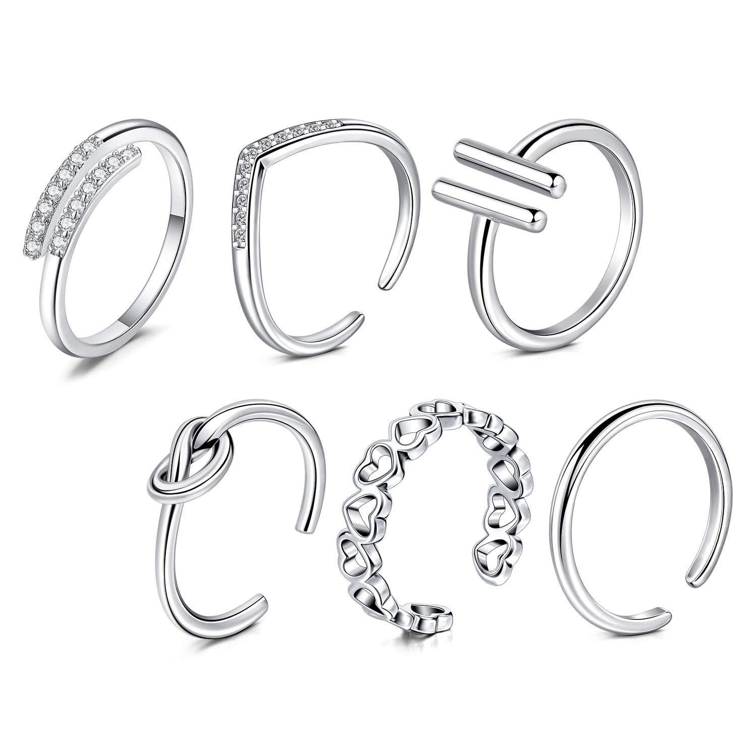 MODRSAToe Rings for Women Toe Rings and Anklets for Women Toe Ring Adjustable Toe Rings Silver Rose Gold