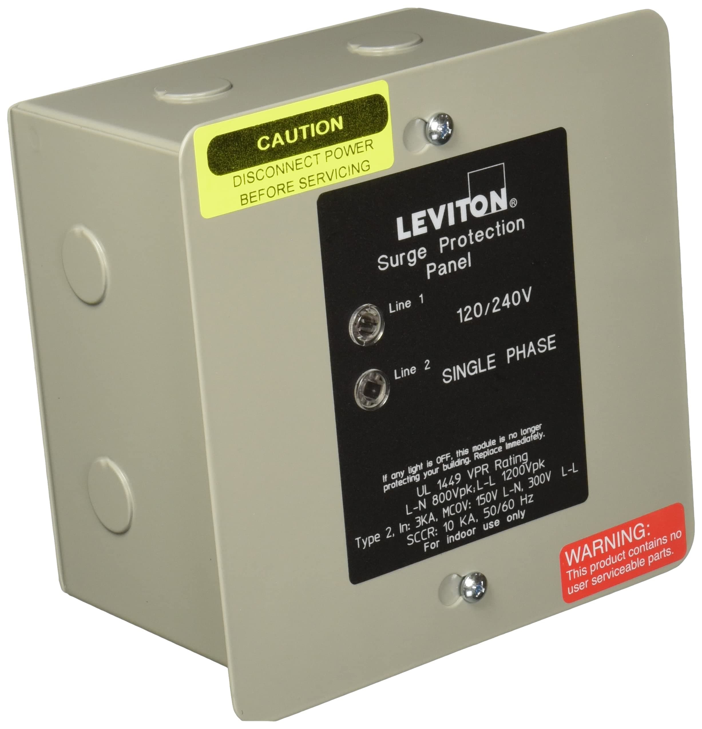 120/240 Volt Panel Protector, 4-Mode Protection, Light Commercial/Residential Grade, In NEMA 1 Enclosure, 51120-1