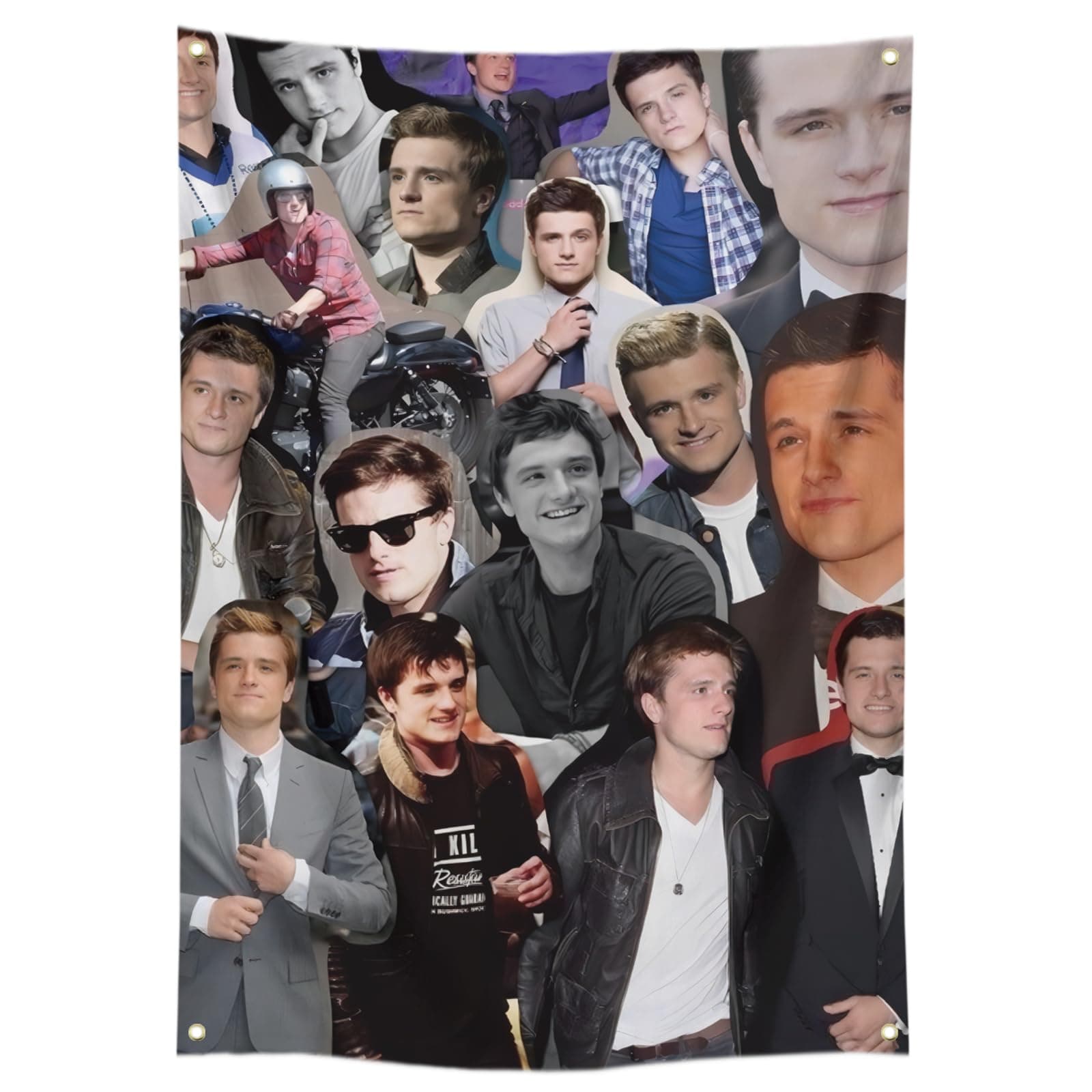 CbLdf Josh Hutcherson Flag 3X4.2Ft Indoor Decoration Funny Tapestry with 4 Brass Grommets,For Holiday and Birthday Gifts Souvenirs Indoor and Outdoor Concert Bar Decorations