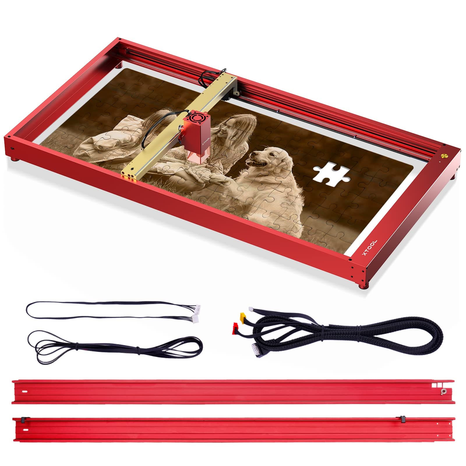 xTool D1 Pro Extension Kit Accessories for Both xTool D1 and D1 Pro 5W/10W/20W Laser Engraver, Expand The Laser Engraving Area to 36.85''*17'', Longer Laser Engraving and Cutting for Laser Engraver