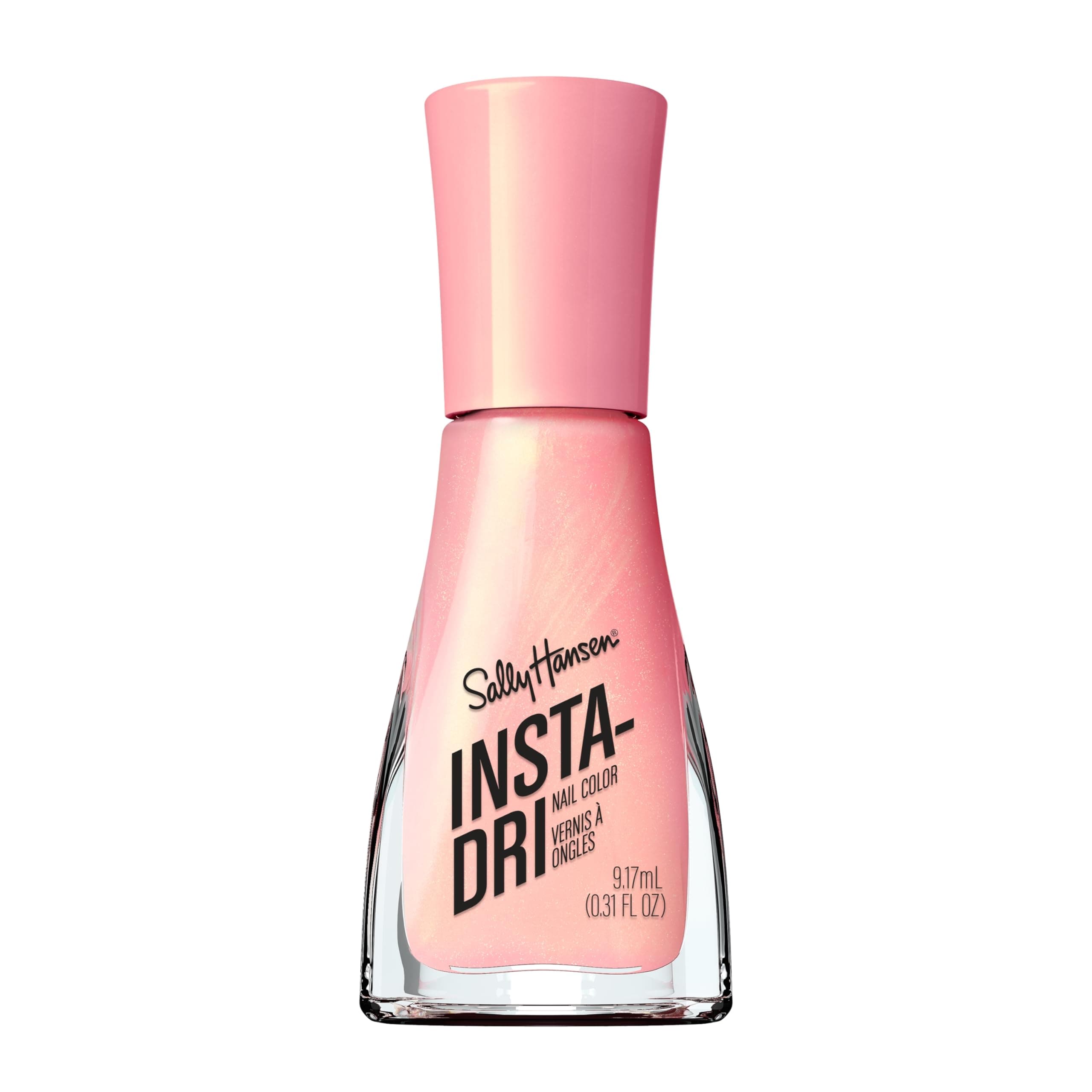 Sally Hansen Insta Dri Pink Plush Nail Polish, Quick Drying, Vegan Formula, Long Lasting Colour, 9.17 ml