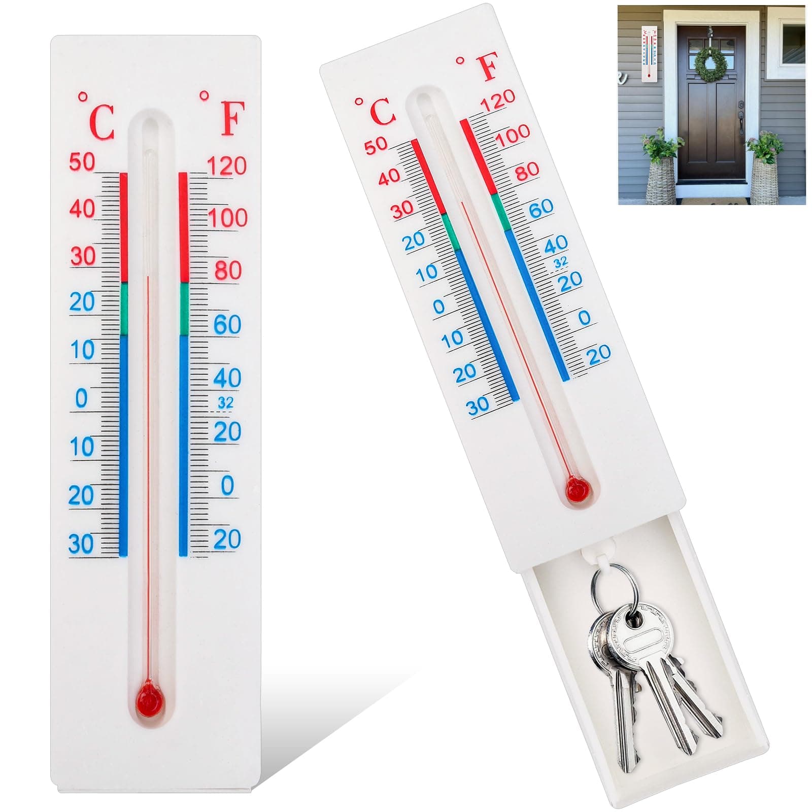 Key Hiders Outdoor, House Spare Key Hider for Safe Storage, Secret Hidden Key Holder for Outside, Hidden Lockbox for Hiding Keys of House Car