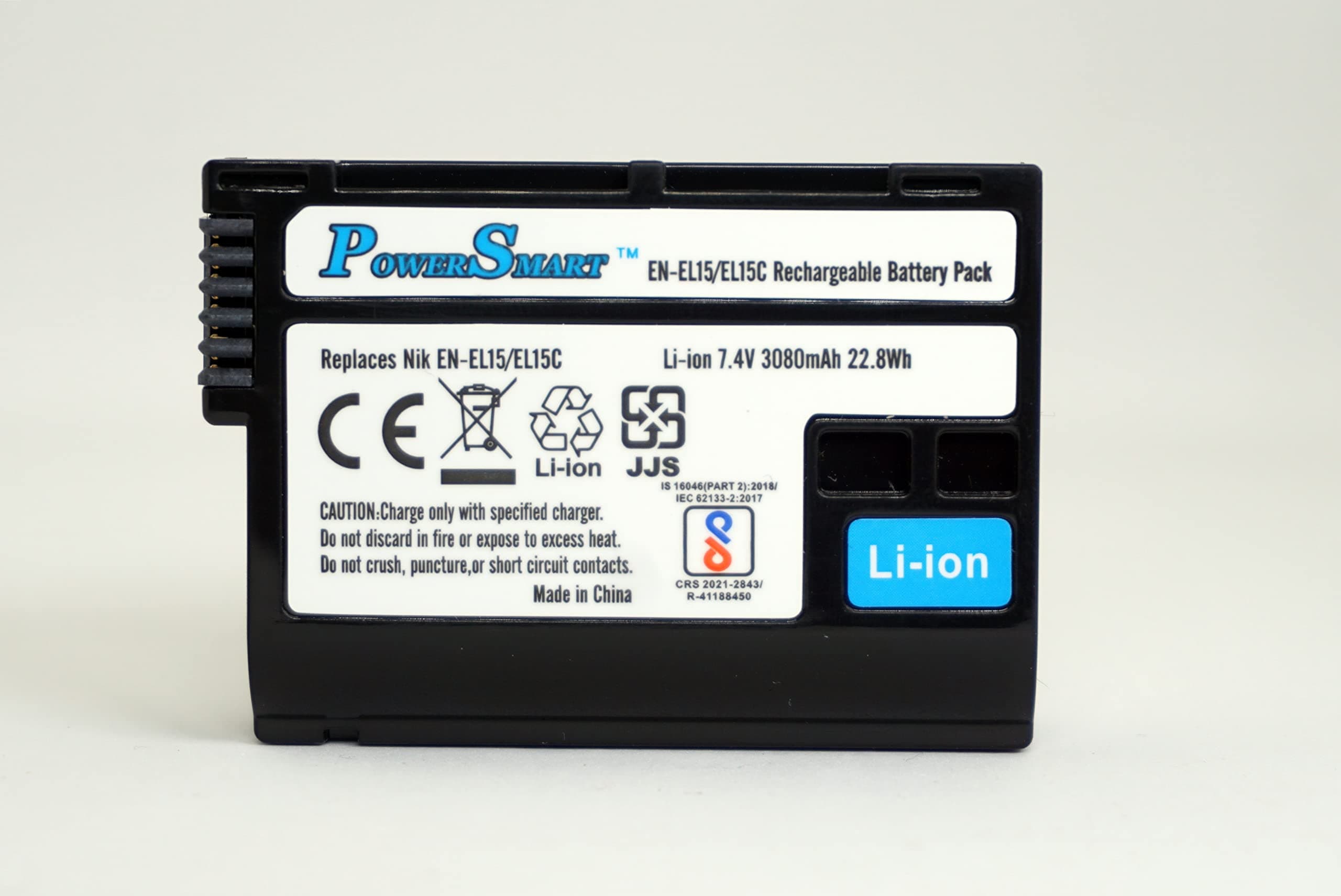 Power SmartEN-EL15C, EN-EL15B, EN-EL15 Rechargeable Lithium-Ion Battery for for D850, D7200, D7500, D500, D7100, D810A, D750, D810, D800E, D7000, D800, Z6 II, Z7 II, Z5, Z7, Z6, Camera