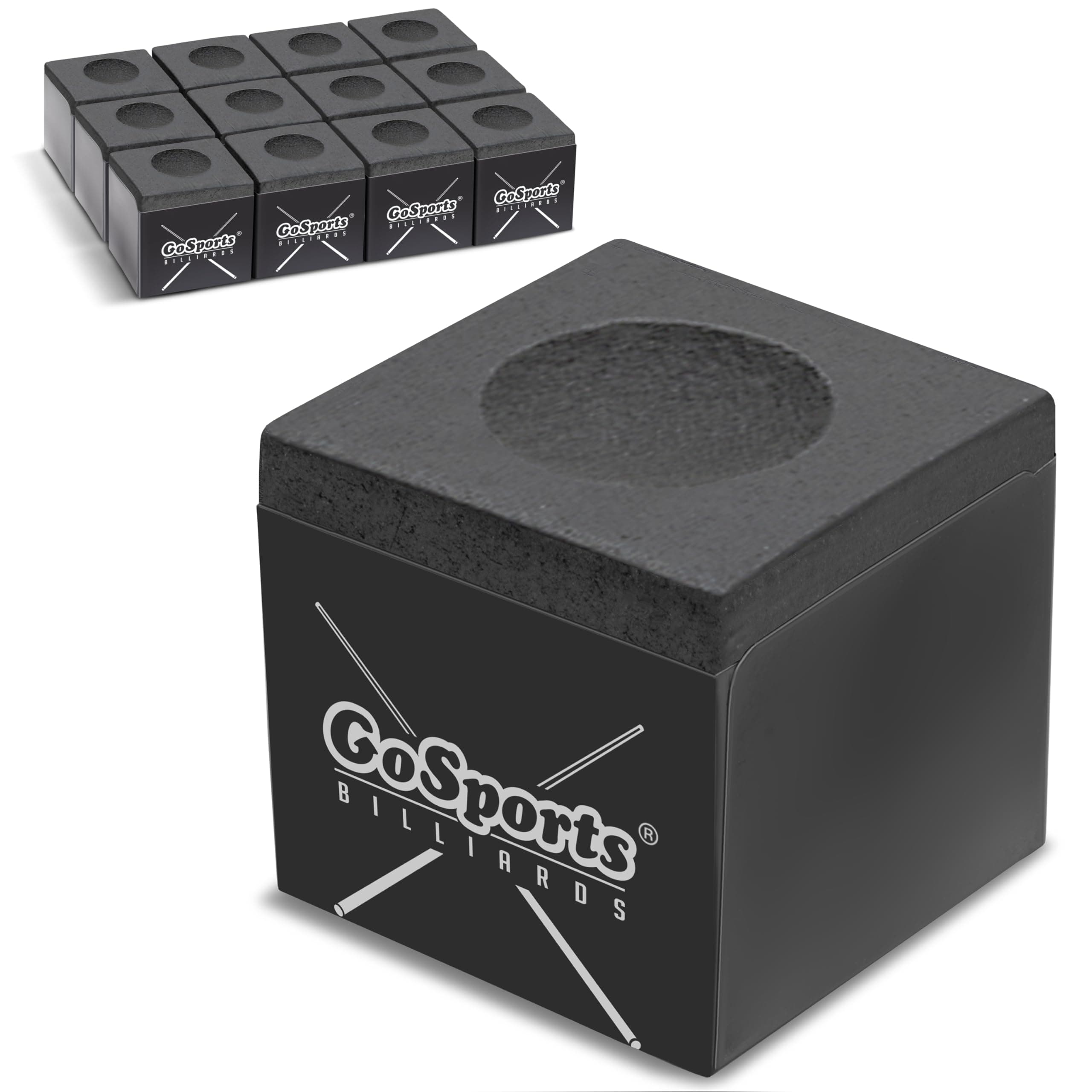 GoSports Premium Pool Cue Chalk Cube 12 Pack