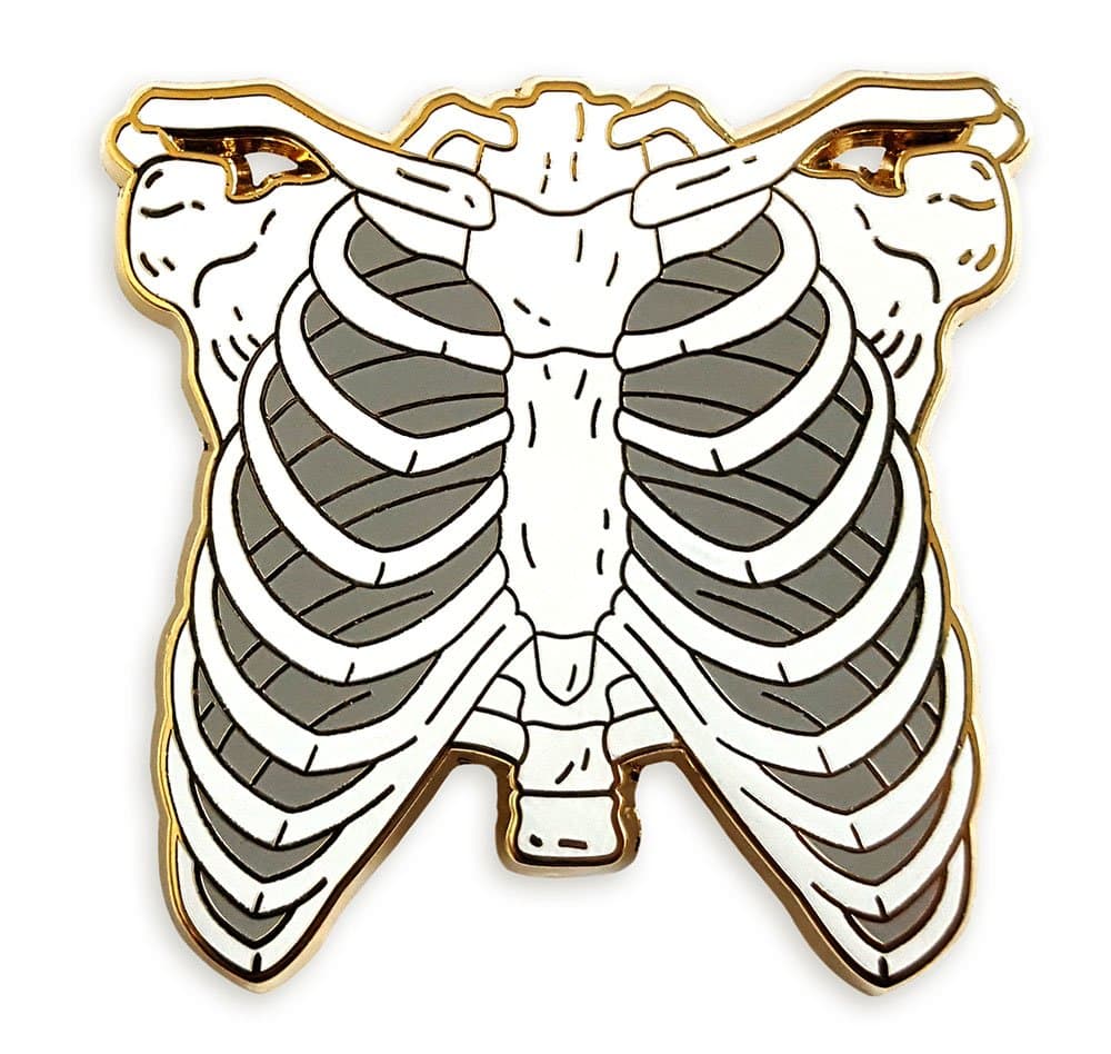 Pinsanity Pinsanity Anatomical Rib Cage Enamel Lapel Pin