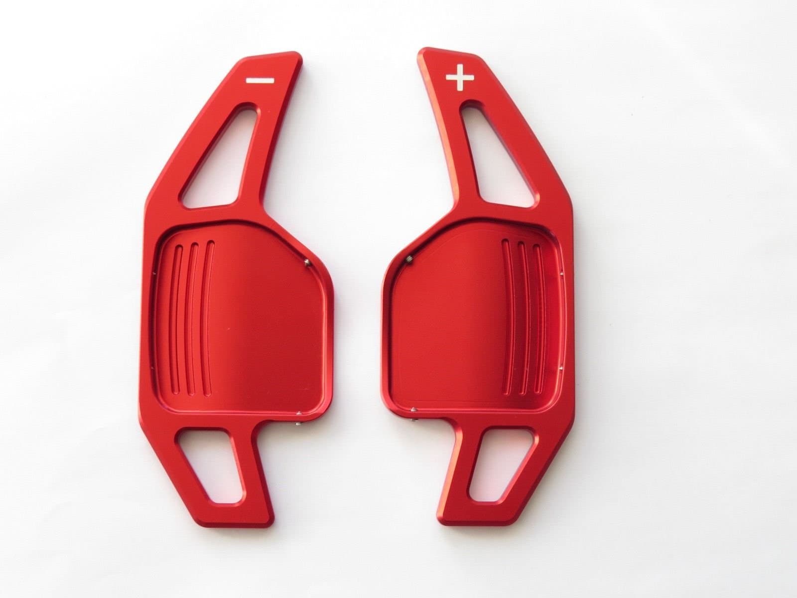 Pinalloy Red Metal Steering Paddle Shifter Extension for A3 A4 A5 A6 A7 TT (Flat Version)