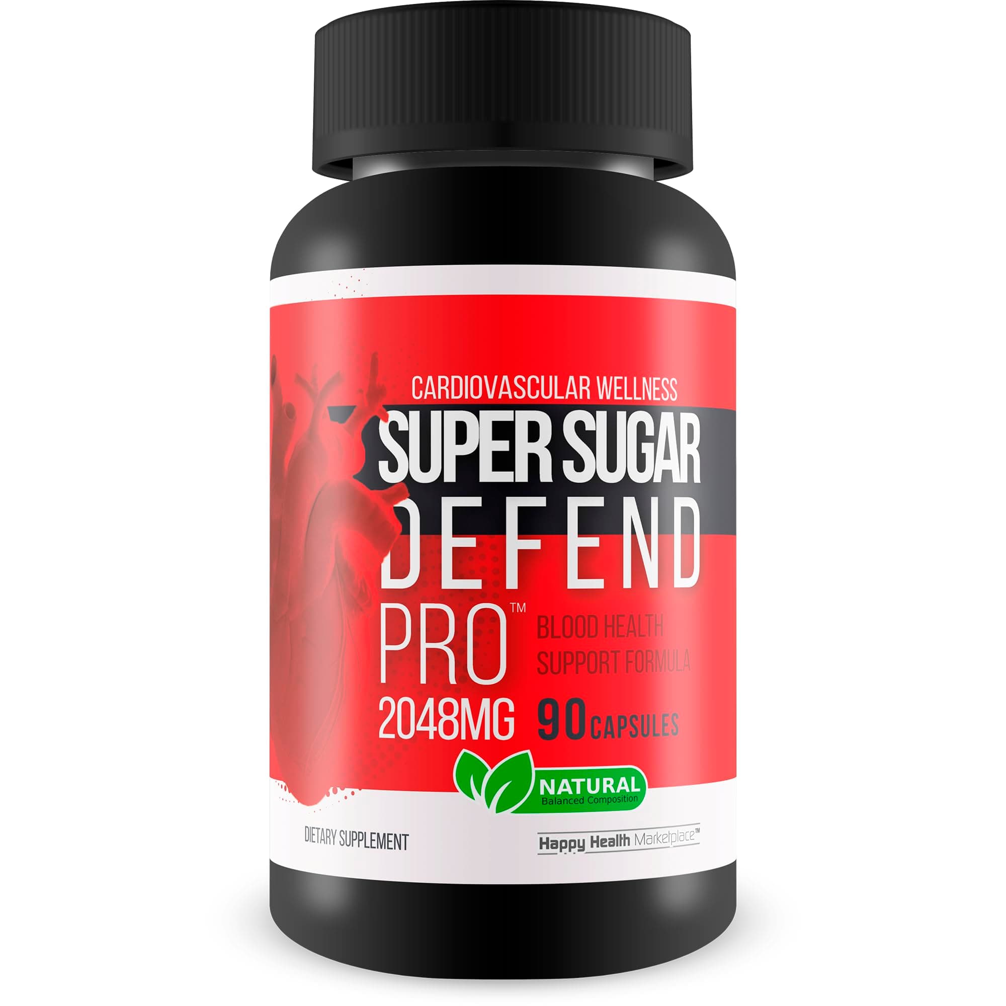 Cardiovascular Wellness Super Sugar Defense Pro - Our Best Blood Support Supplement - Healthy Blood Circulation Support - Blood Support for Women & Men - Herbal Blood Pills Best Blood Supplements