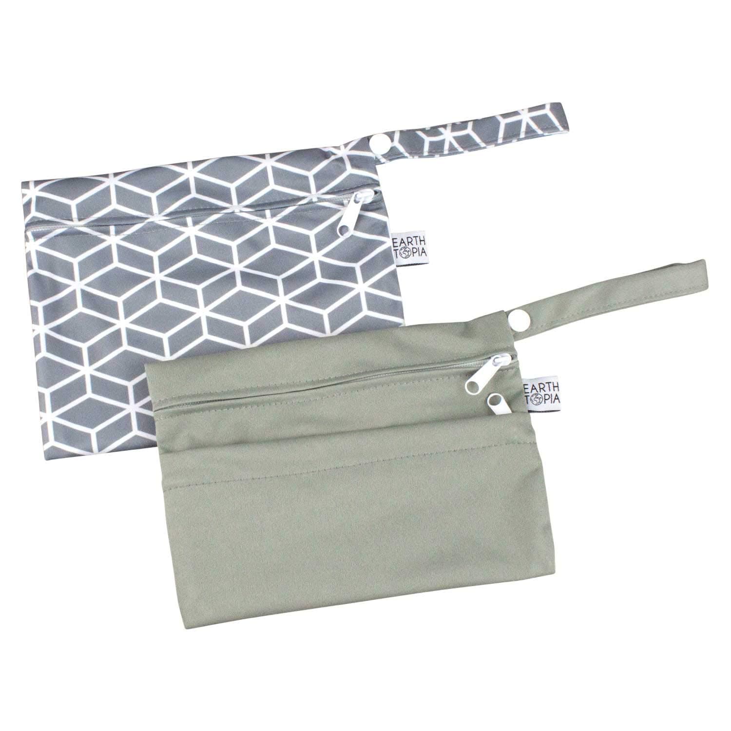 Earthtopia Small Waterproof Wet Bags | Storage Bags for Sanitary Pads, Panty Liners, Nursing Pads or Swimwear (15x20cm, 2 Pack)