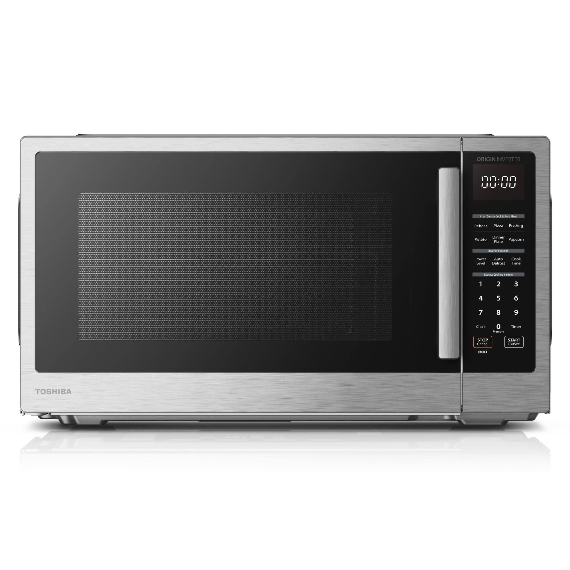 ML4-EM22PAIT(SS) Countertop Microwave Oven with Sensor Cook, 6 Auto Menus, Origin Inverter, Child Lock, 2.2 Cu Ft for Large Family, 16.5 Inch Removable Turntable, 1200W, Stainless Steel