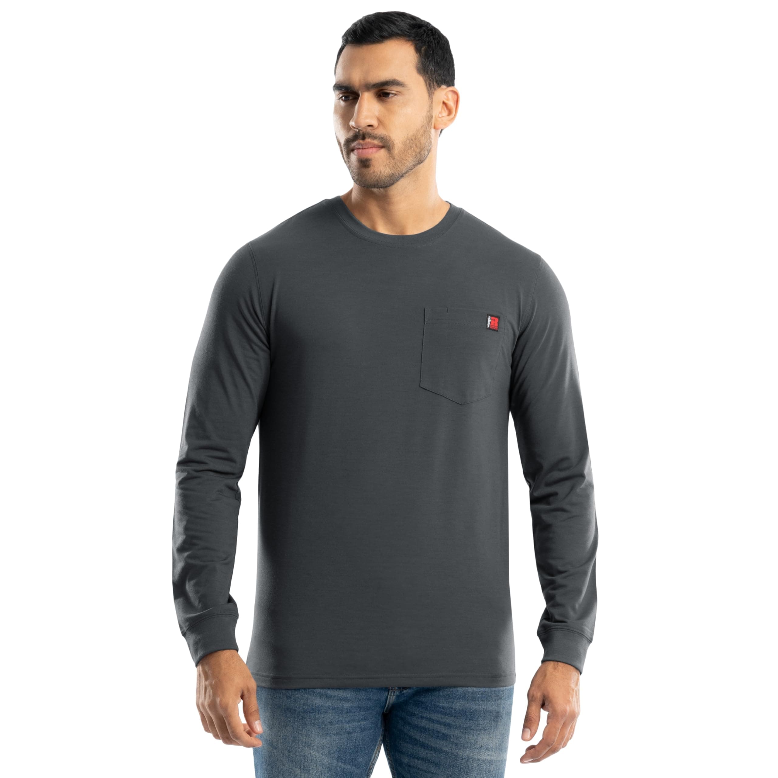 mens Long Sleeve Pocket T-shirt With Upf Sweatshirt