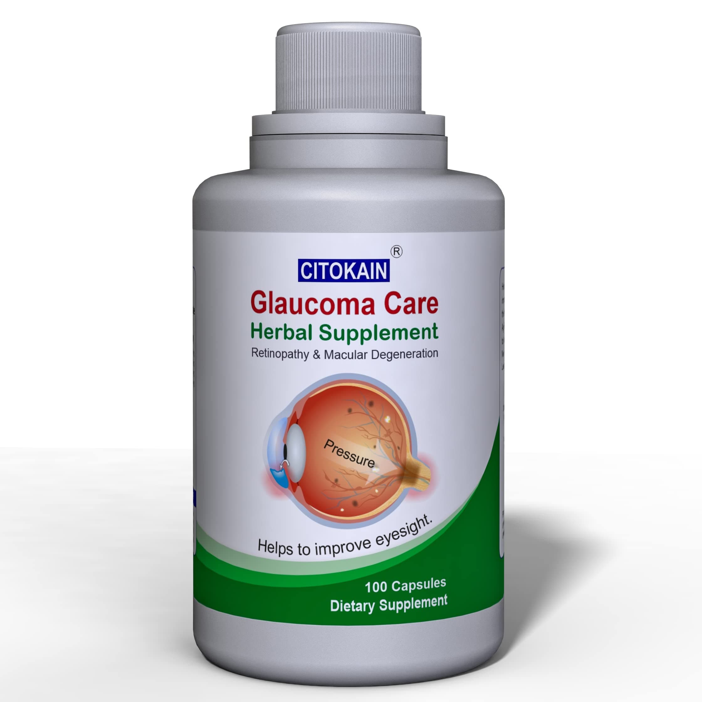 Glaucoma Care - Improve Eye Health and Eyesight (Retinopathy & Macular Degeneration) Herbal Supplement [100 Capsules]
