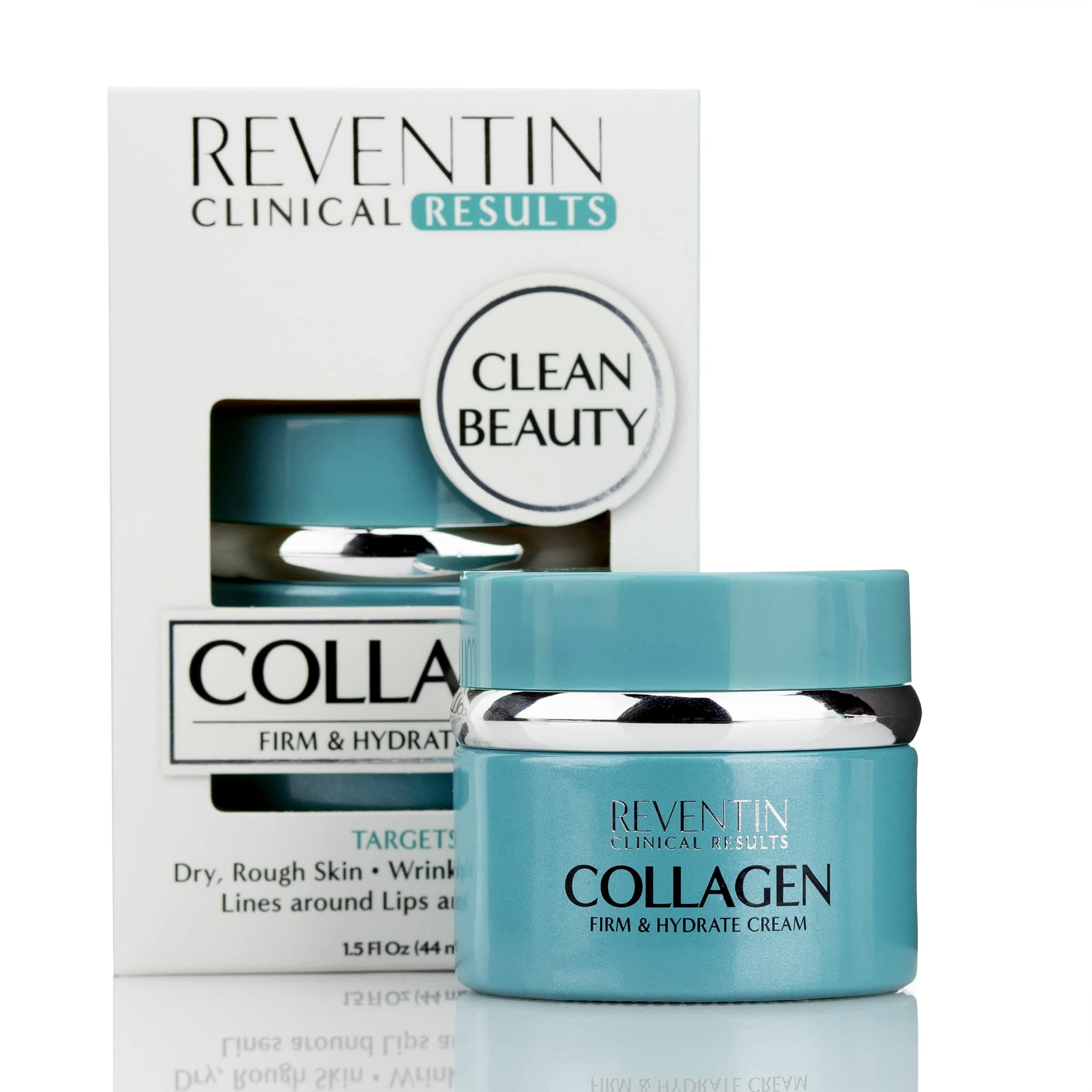 Clinical Results Firm & Hydrate Collagen Cream Targets Wrinkles Lines And Texture Facial Moisturizer With Peptides & Ceramides Anti Wrinkle Face Lotion For Women And Men By 1 5 Fl Oz
