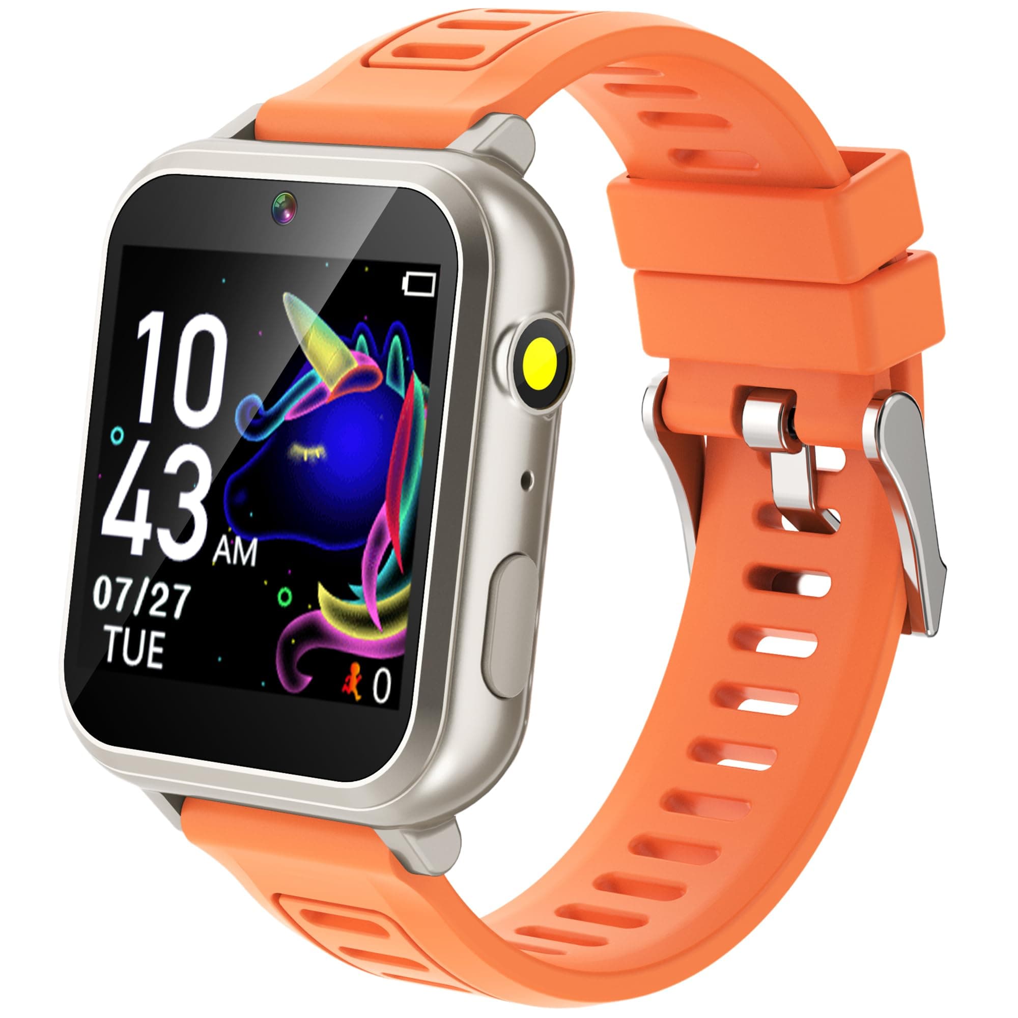 Cosjoype Kids Smart Watch Girls Gifts Age 5-12, 24 Puzzle Games HD Video Camera Music Player Storybook Pedometer HD Flashlight 12/24hr Touchscreen Kids Watch with Screen Protector