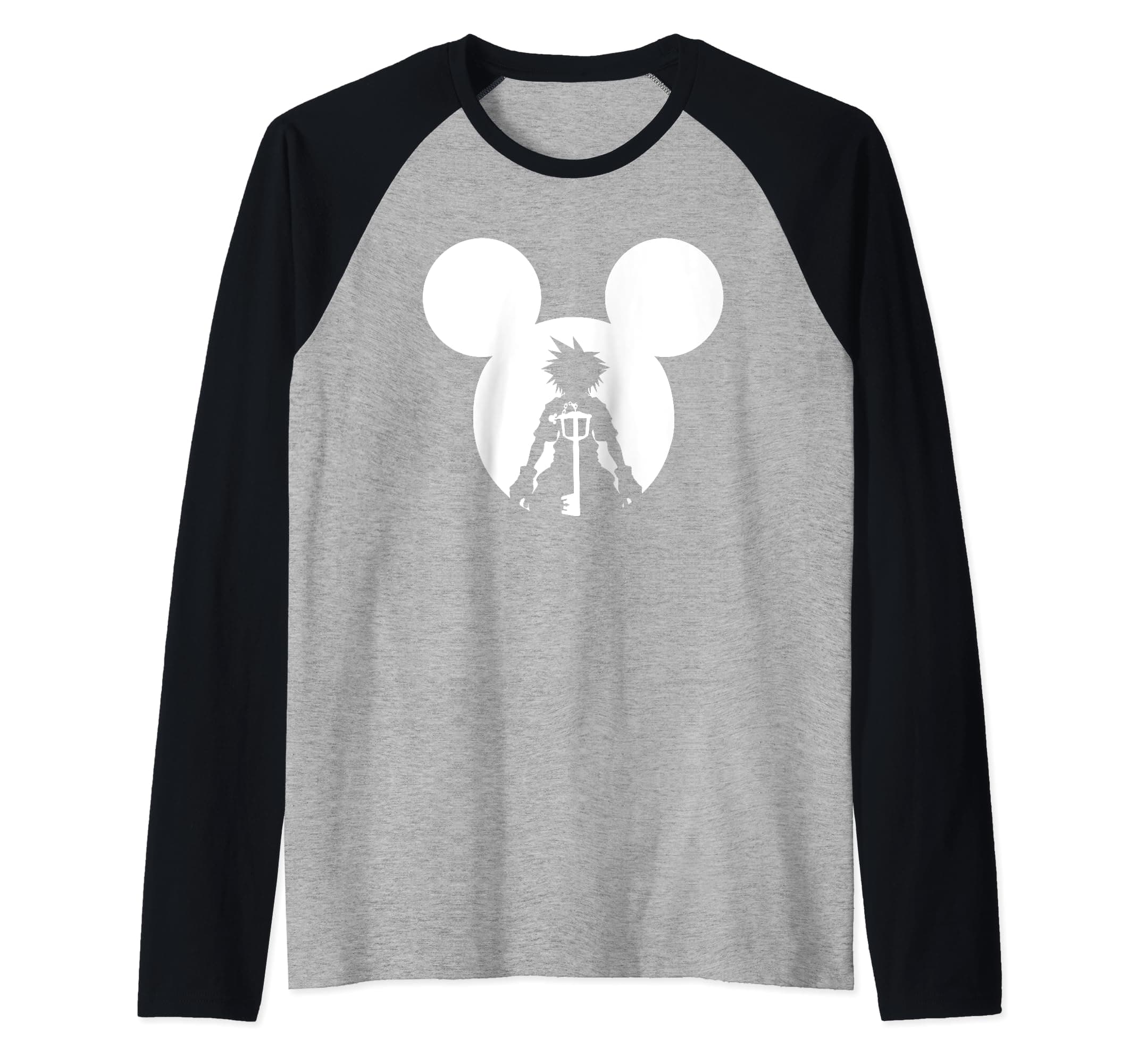 Disney Kingdom Hearts Sora Keyblade Logo Raglan Baseball Tee