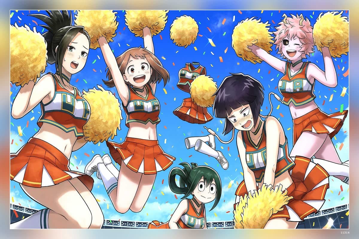 Poster Best Boku No Hero Academia Anime Girls Tsuyu Asui Uraraka Ochako Matte Finish Paper Poster Print 12 x 18 Inch (Multicolor)PB-27303