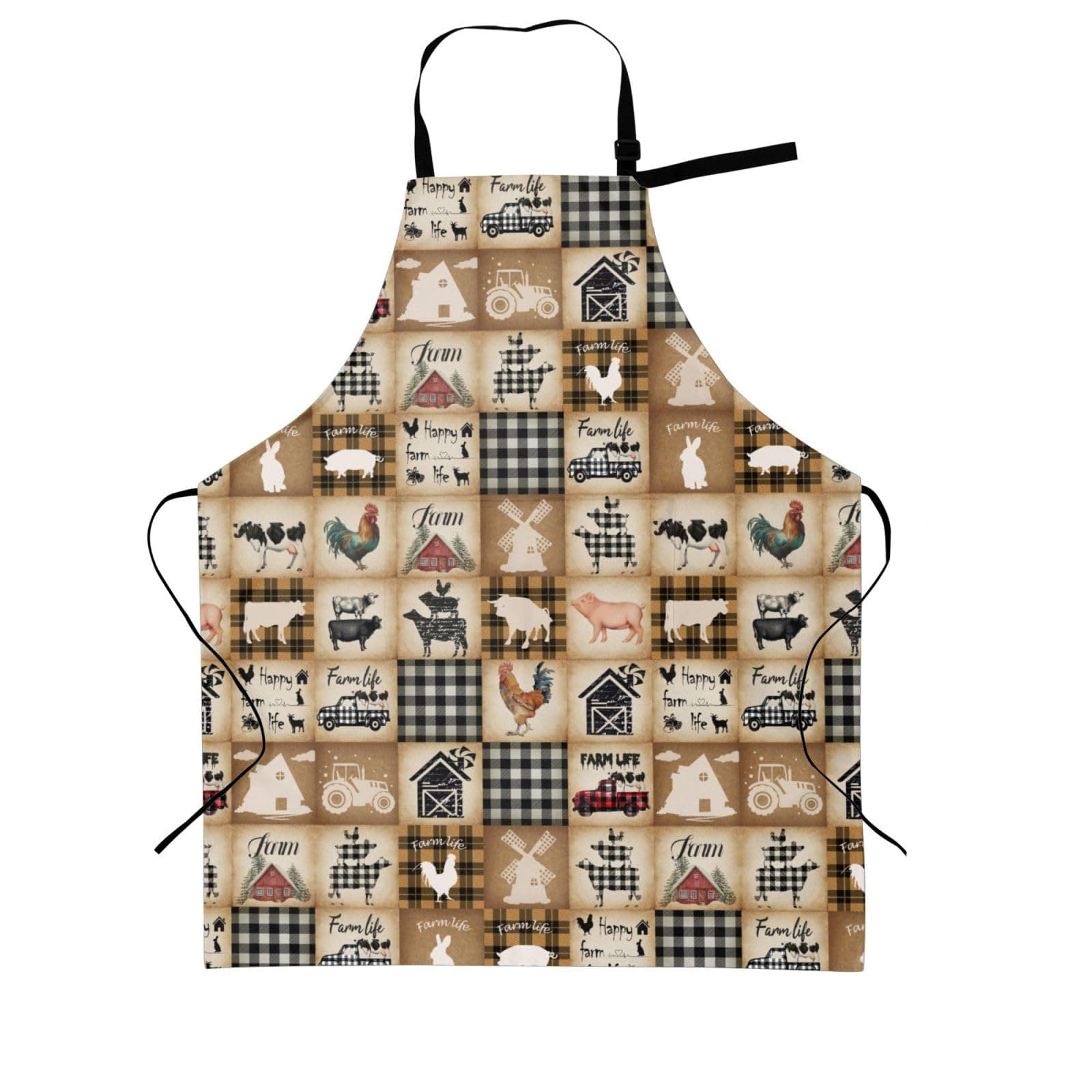 Funny Animal Apron with 2 Pockets Waterproof for Men Women Kitchen Garden Decor