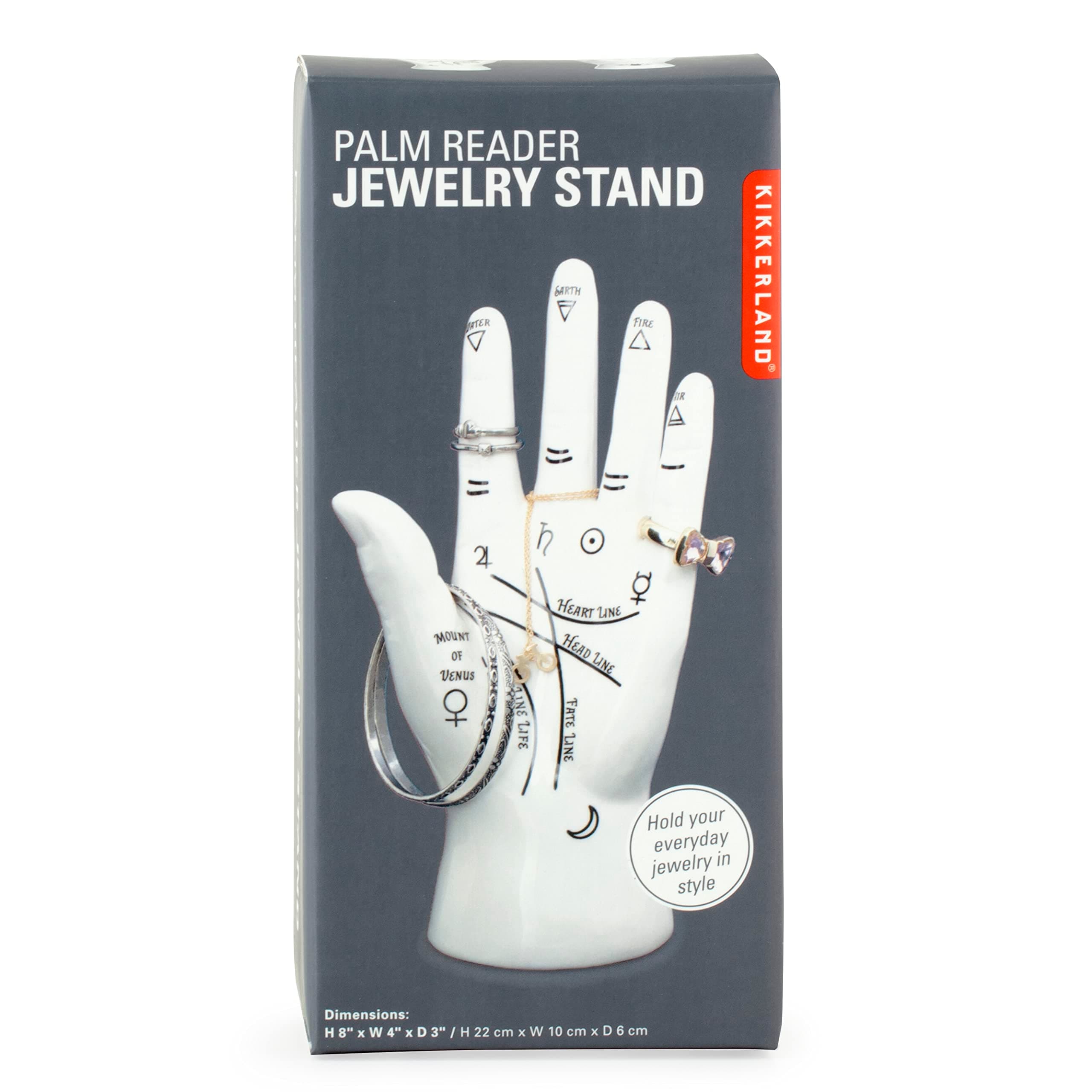 - Palm Reader Jewelry Display Mannequin Holder Organizer Storage Stand, White, for Rings, Bracelets, Decoration