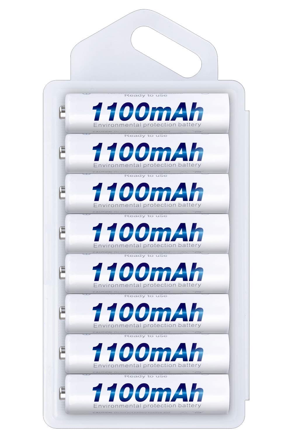 8 Pack 1100mAh AAA Rechargeable Batteries 1.2V Ni-MH High-Capacity Triple A Batteries