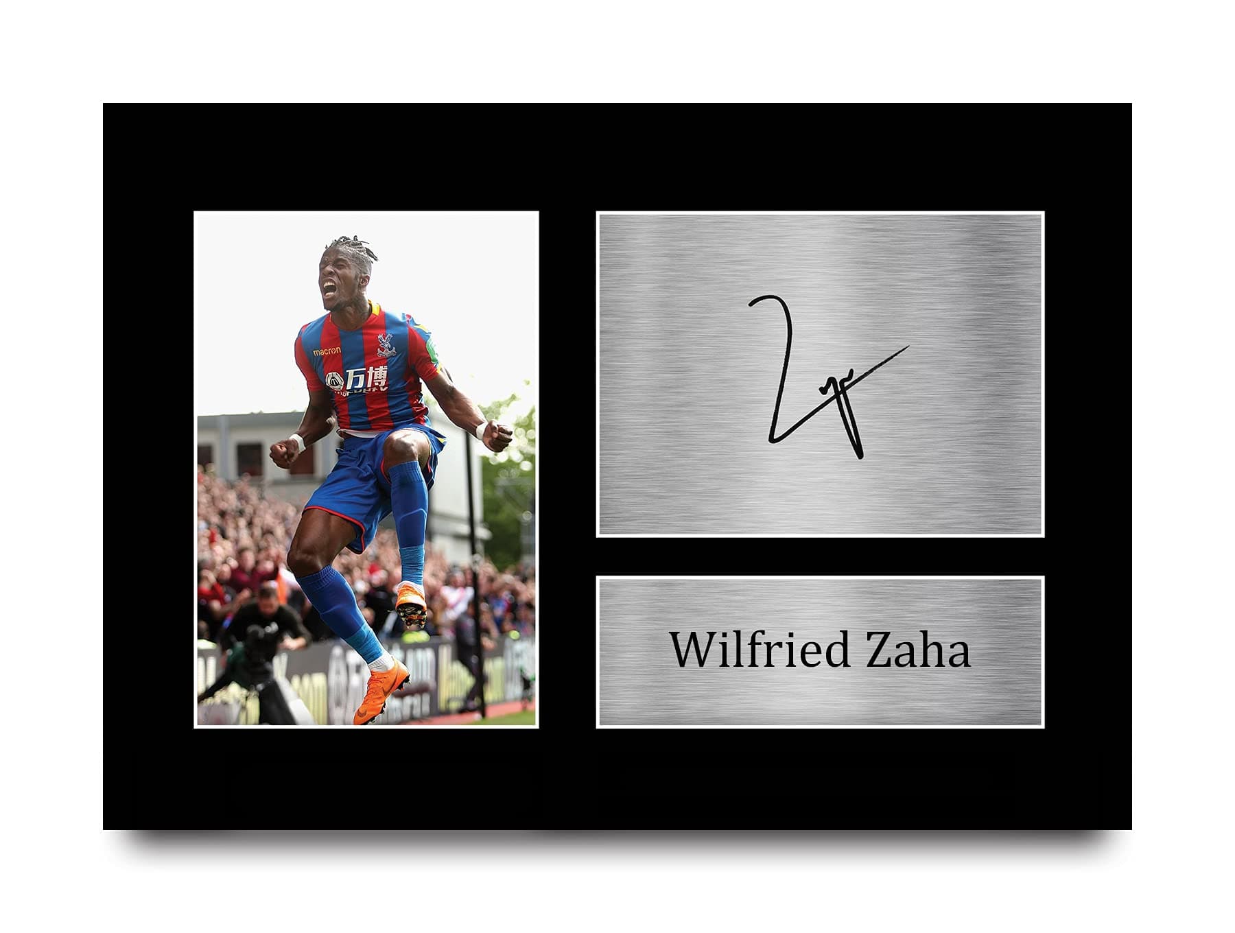HWC Trading Wilfried Zaha Gift Signed A4 Printed Autograph Crystal Palace FC Gifts Photo Display