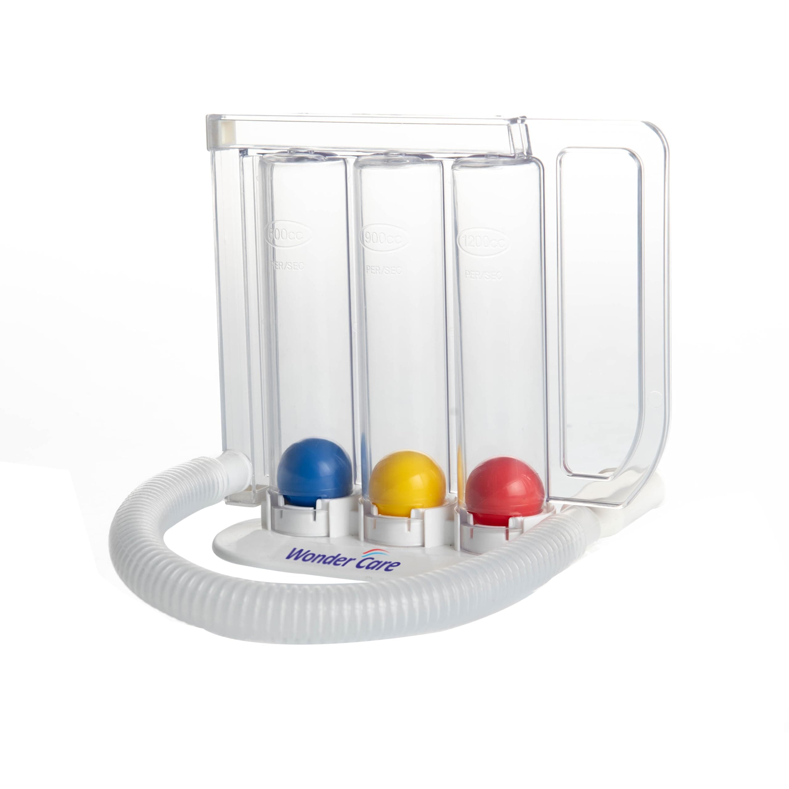 Wonder Care Deep Breathing Lung Exerciser | Incentive Spirometer | Washable & Hygienic | Non Measuring | with Handle