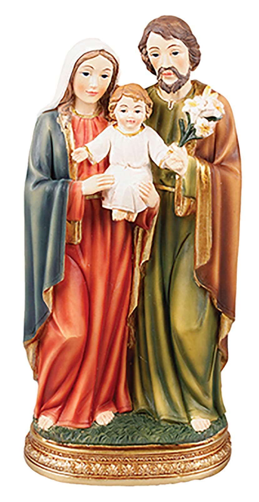 Pavally® THE HOLY FAMILY STATUE ST JOSEPH VIRGIN MARY CHILD JESUS 12.7 cm (5") RESIN FIGURINE Religious Gift