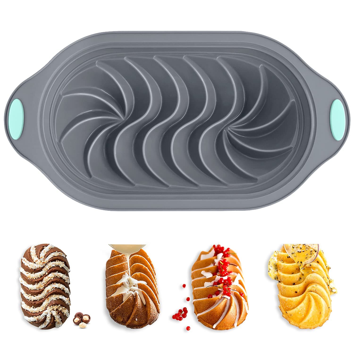 Silicone Bread Loaf Pan, Non-Stick Food Grade Silicone Baking Mold, Meatloaf Pan with Metal Reinforced Frame More Strength