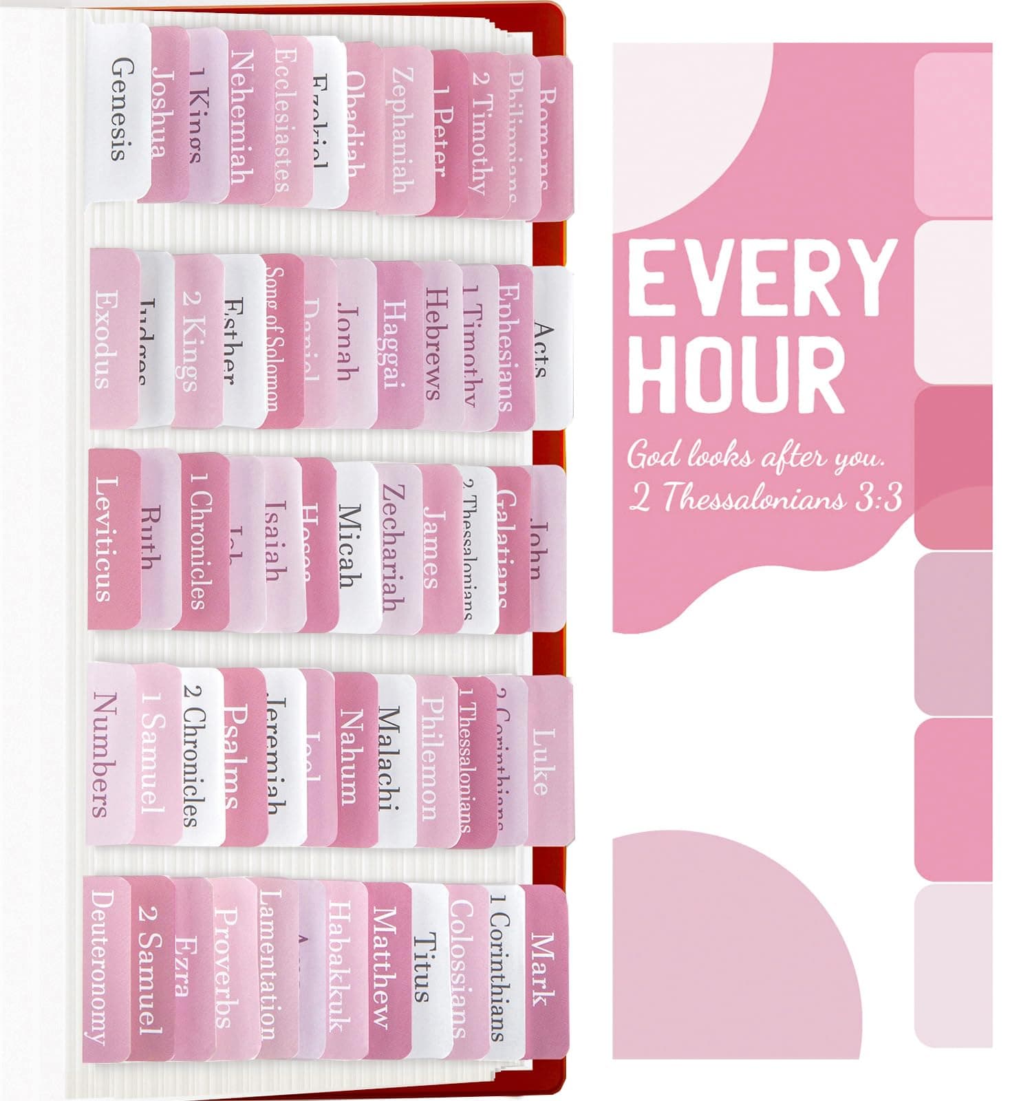 Bible Tabs for Women and Girls,Bible Study Journaling Supplies,Old and New Testament Bible Book Index Tabs for Christian Gift