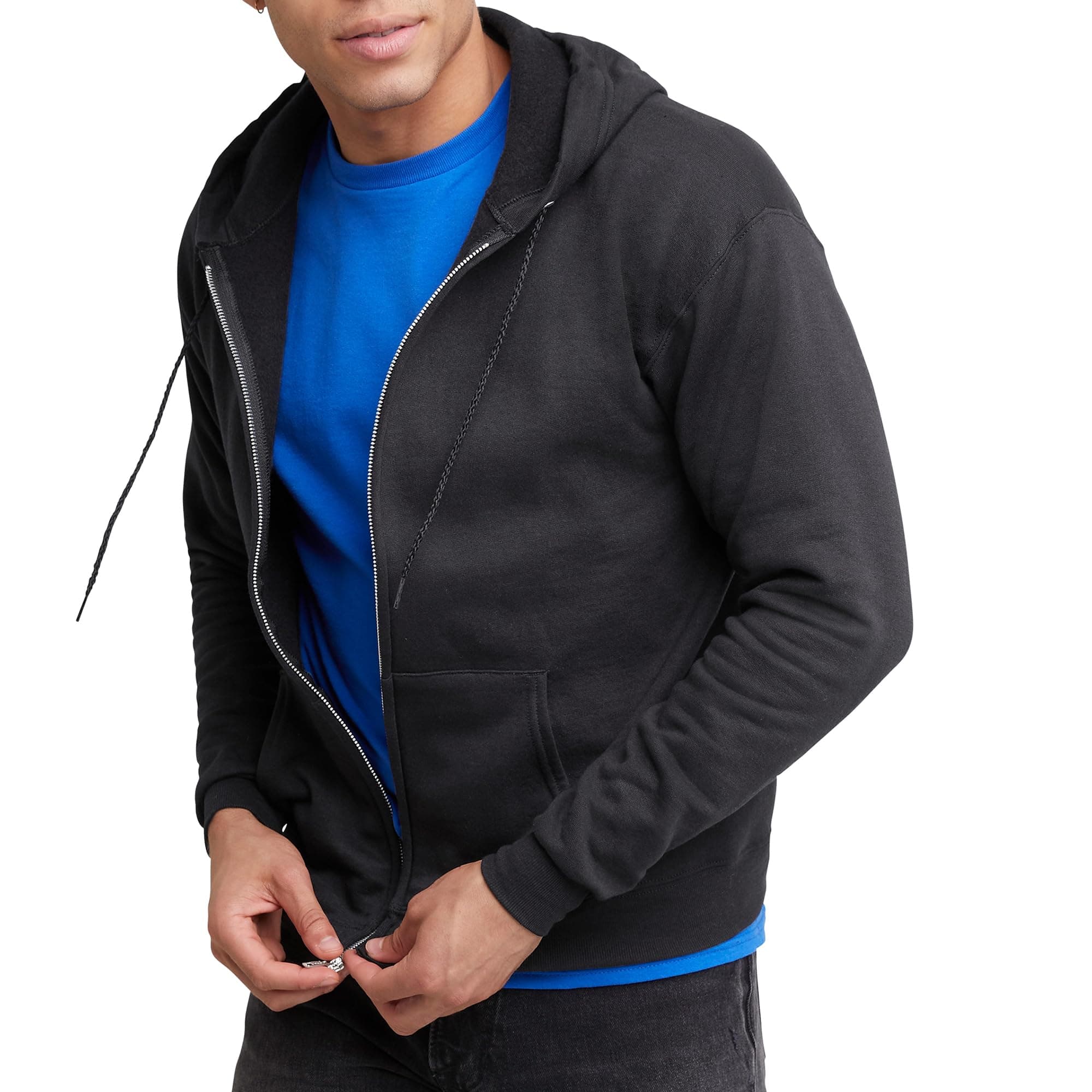 Men's Zip-up Hoodie, Ecosmart Fleece Full-zip Hoodie for Men, Hooded Sweatshirt