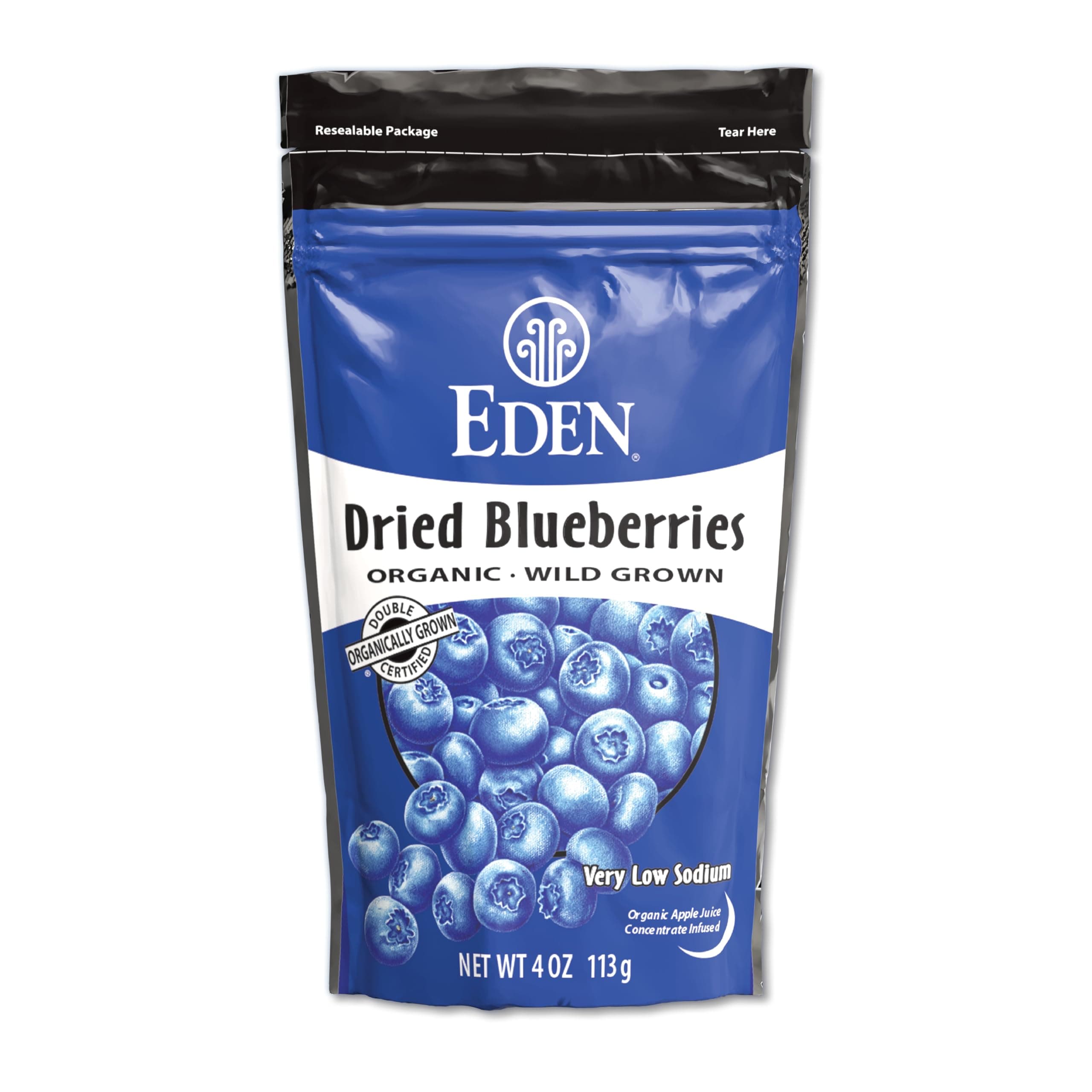 Foods, Organic, Dried Blueberries, 4 oz (113 g)