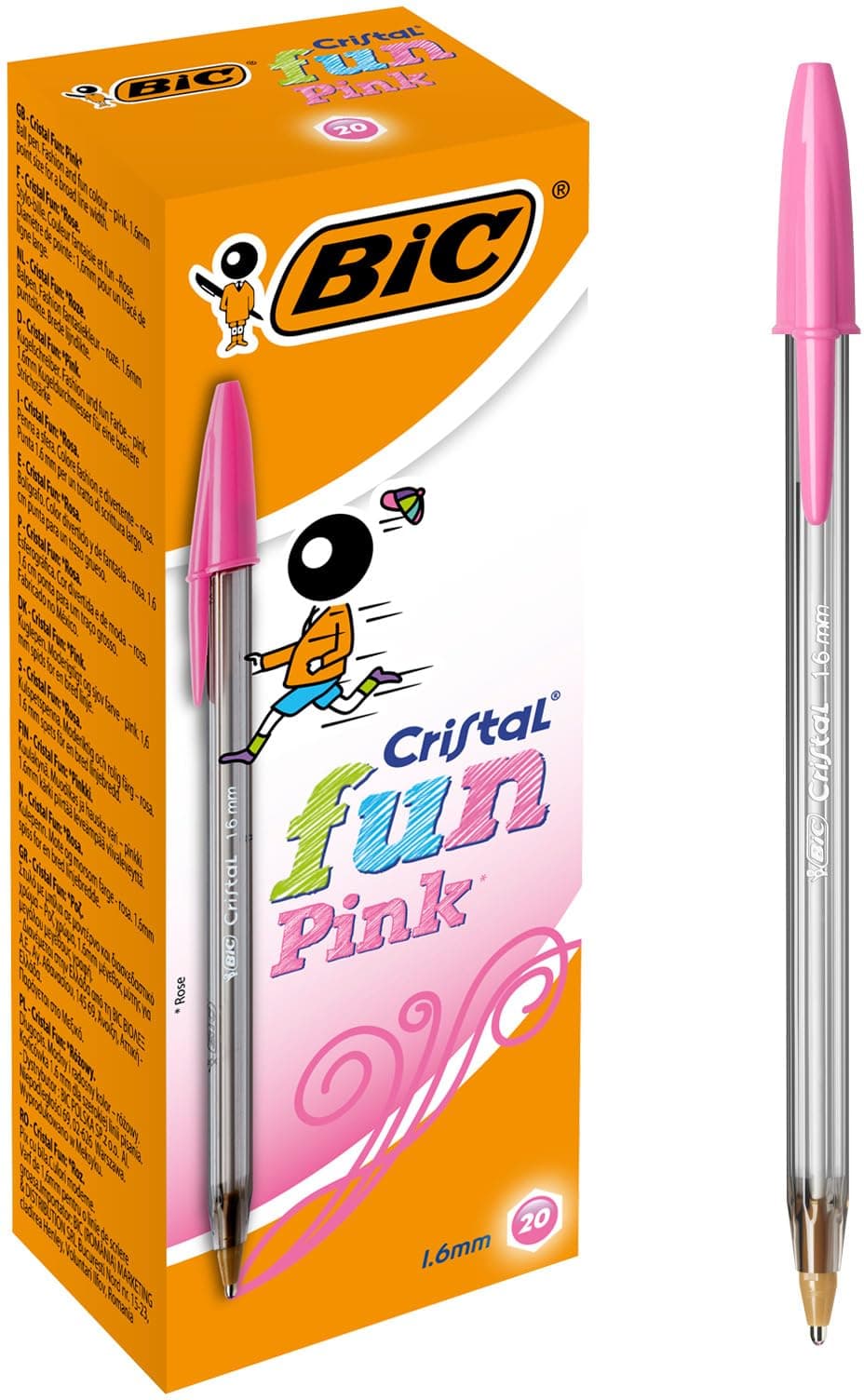 BOLIGRAFO BIC CRISTAL FUN ROSA