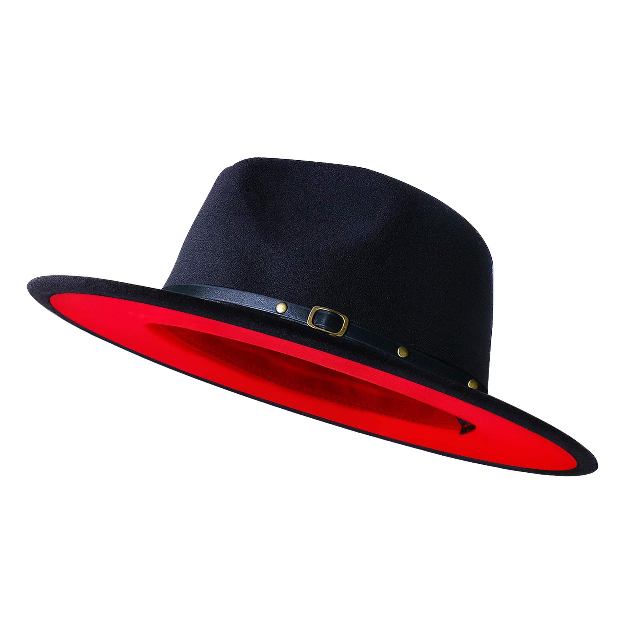 Wide Brim Fedora Hats for Women Men Two Tone Dress Hat Felt Panama Hat in Two Audlt Size