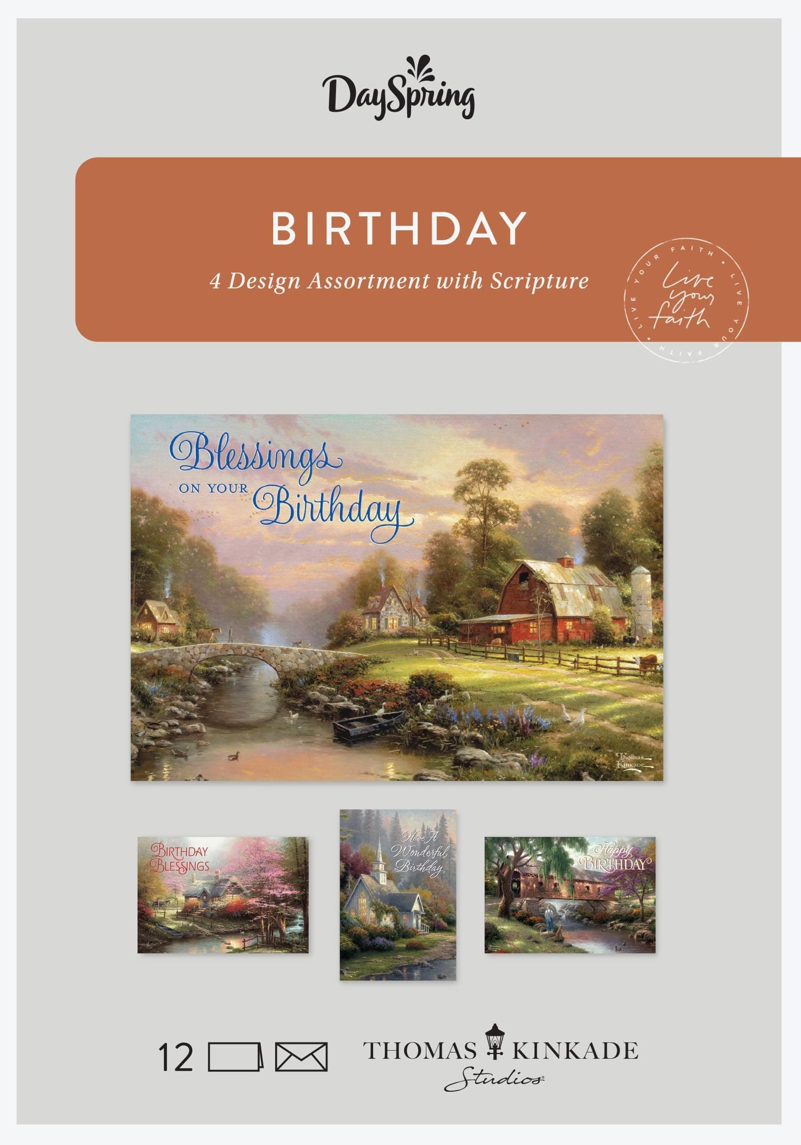Birthday - Inspirational Boxed Cards - Thomas Kinkade - 70107