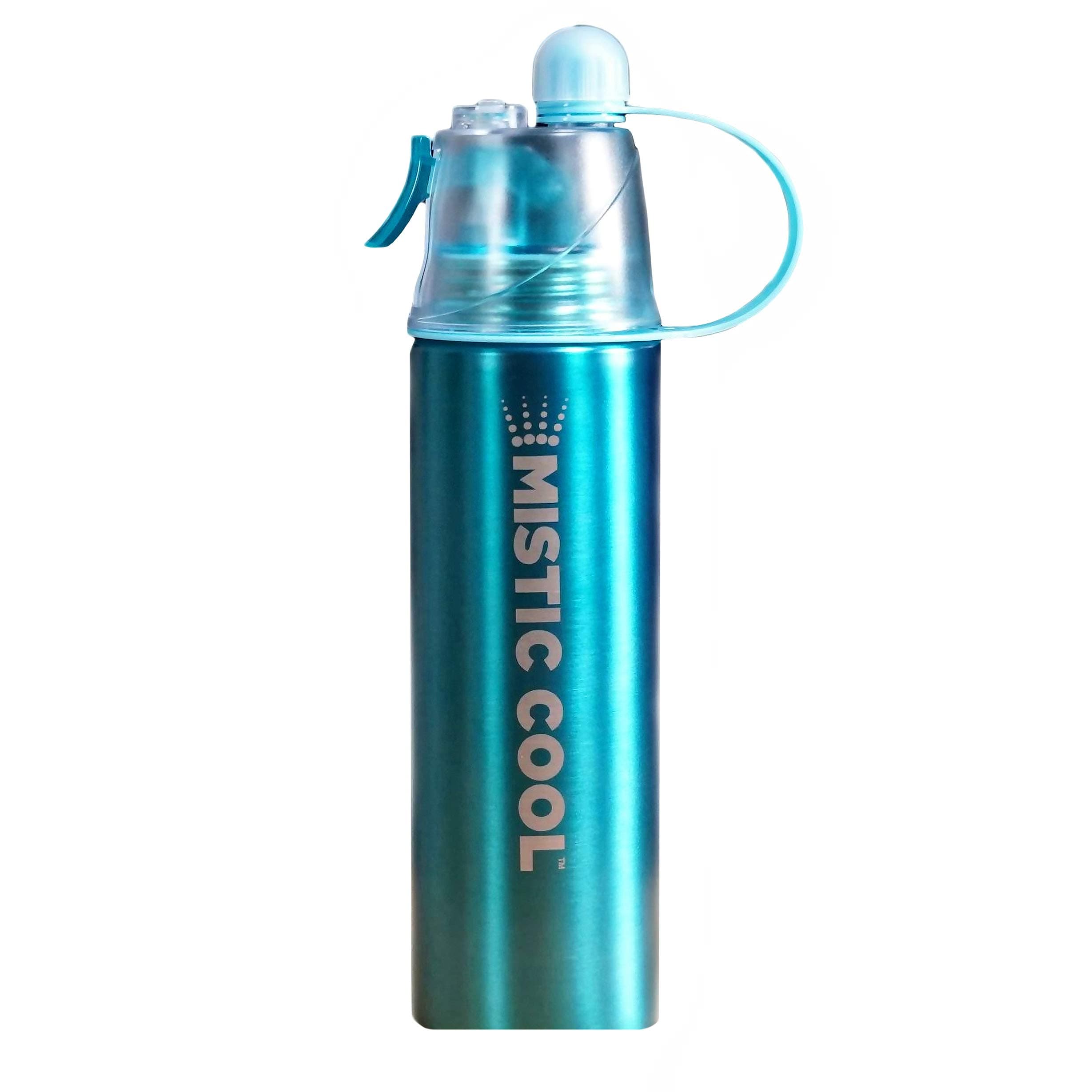 MISTIC COOL Aluminum Sports Water Bottle | Water Mister | Spray Water Bottle For Sports | Workout Bottle | Running Water Bottle | 24 ounces BPA free | Portable Mister | Cool Water Bottles