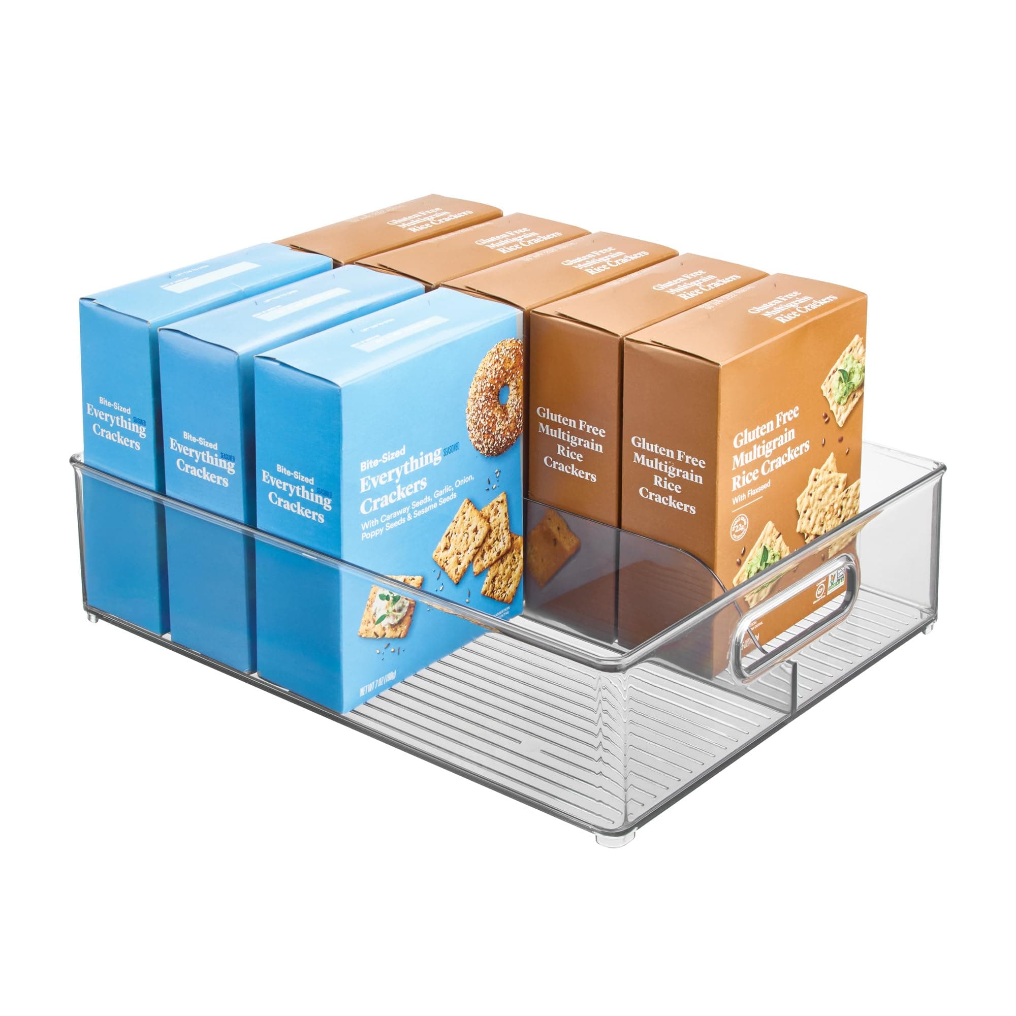 Interdesign Fridge Plus Freeze Binz Deep Split Bin 4 x 14.5 12 inch Clear