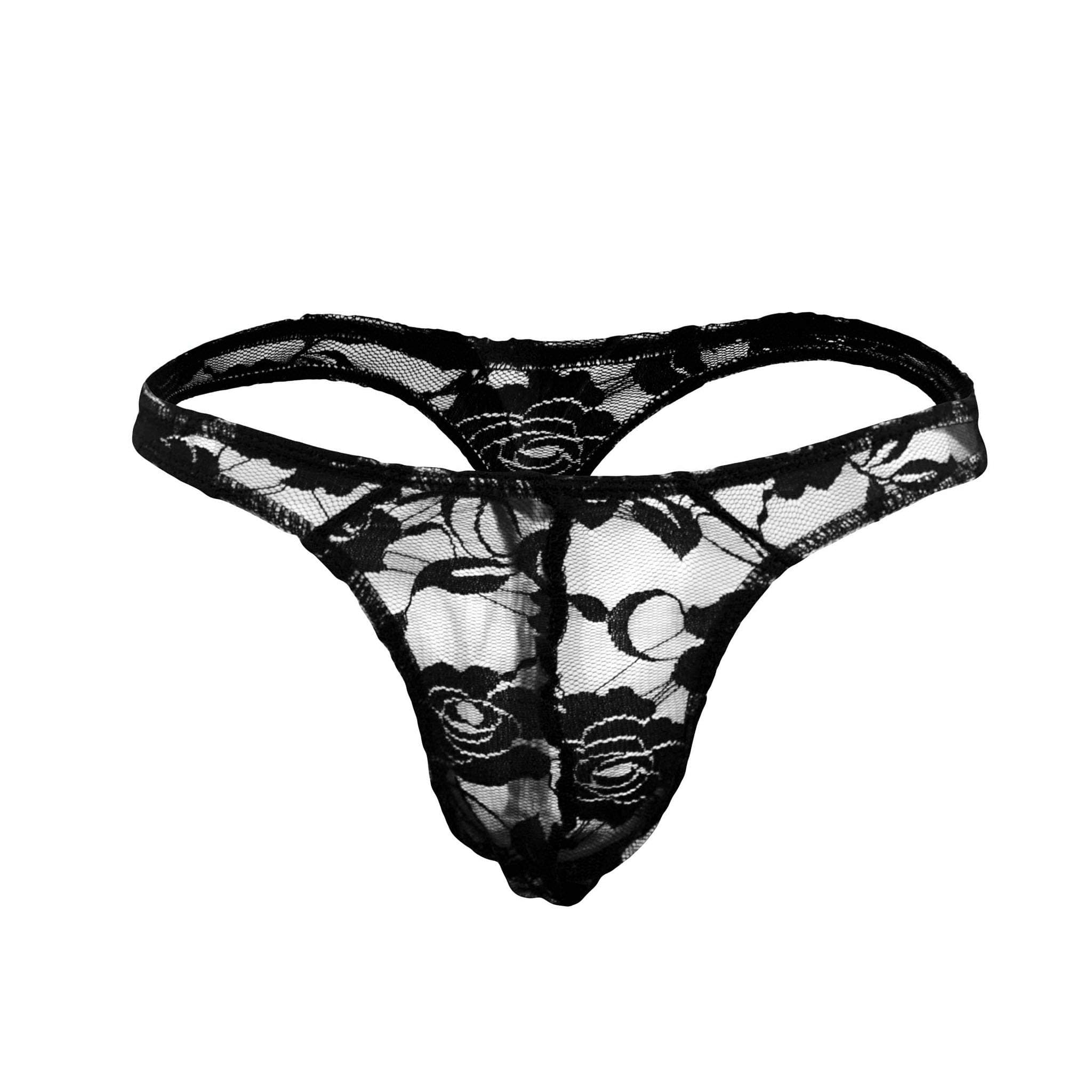 ExtlpsTransparent Lace Thong G-String Underwear for Sissy Men