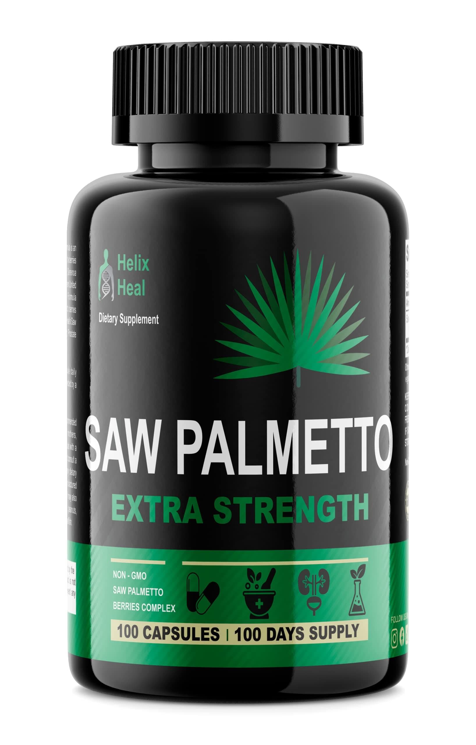 Saw Palmetto for Men - Prostate Health Supplements for Men Urinary Health - Natural DHT Blocker, 500mg Extra Strength Hair Regrowth Treatments - 100 Capsules 3 Months Supply