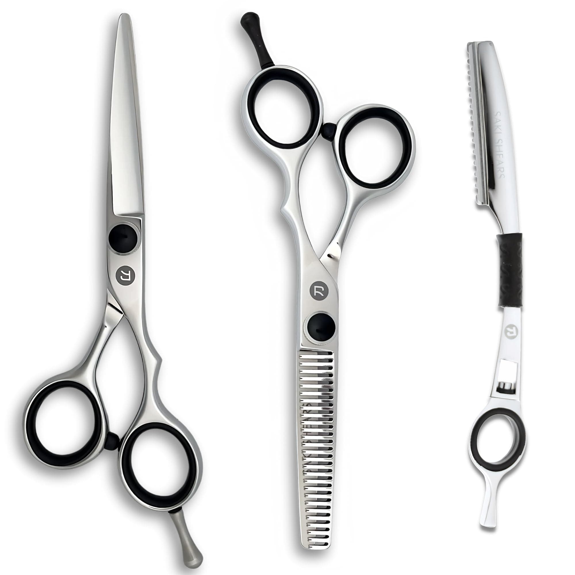 Saki Makoto Professional Hairdressing Scissors and Thinning Shears Set for Professional Hair Cutting - 5.5" 440C Stainless Steel