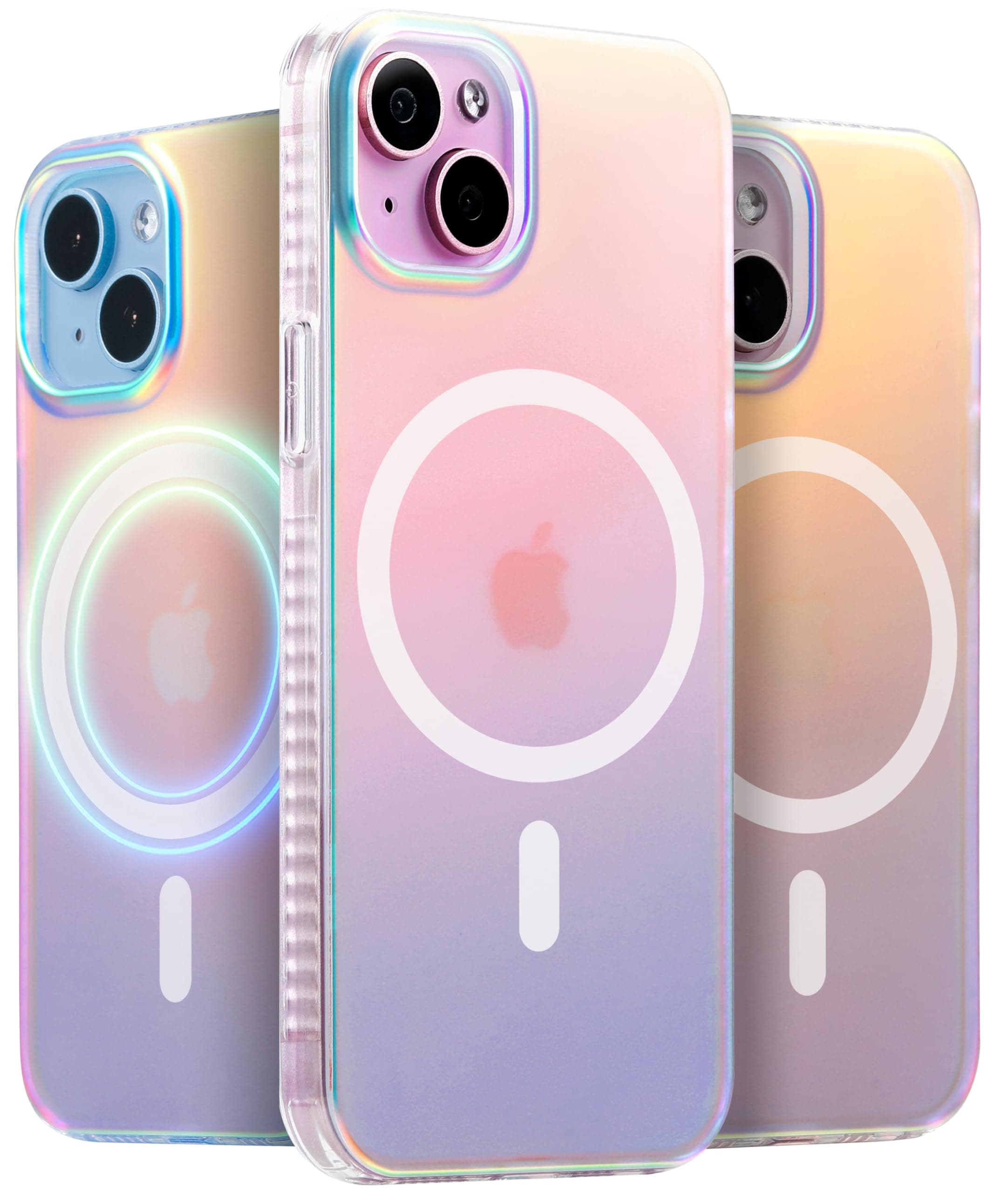 LONLIHue - for iPhone 15 Case [Compatible with Magsafe] - Holographic Iridescent - [10FT Droptection] [4 Airbag Cushioned Corners] - Cute, Unique and Aesthetic (2023)